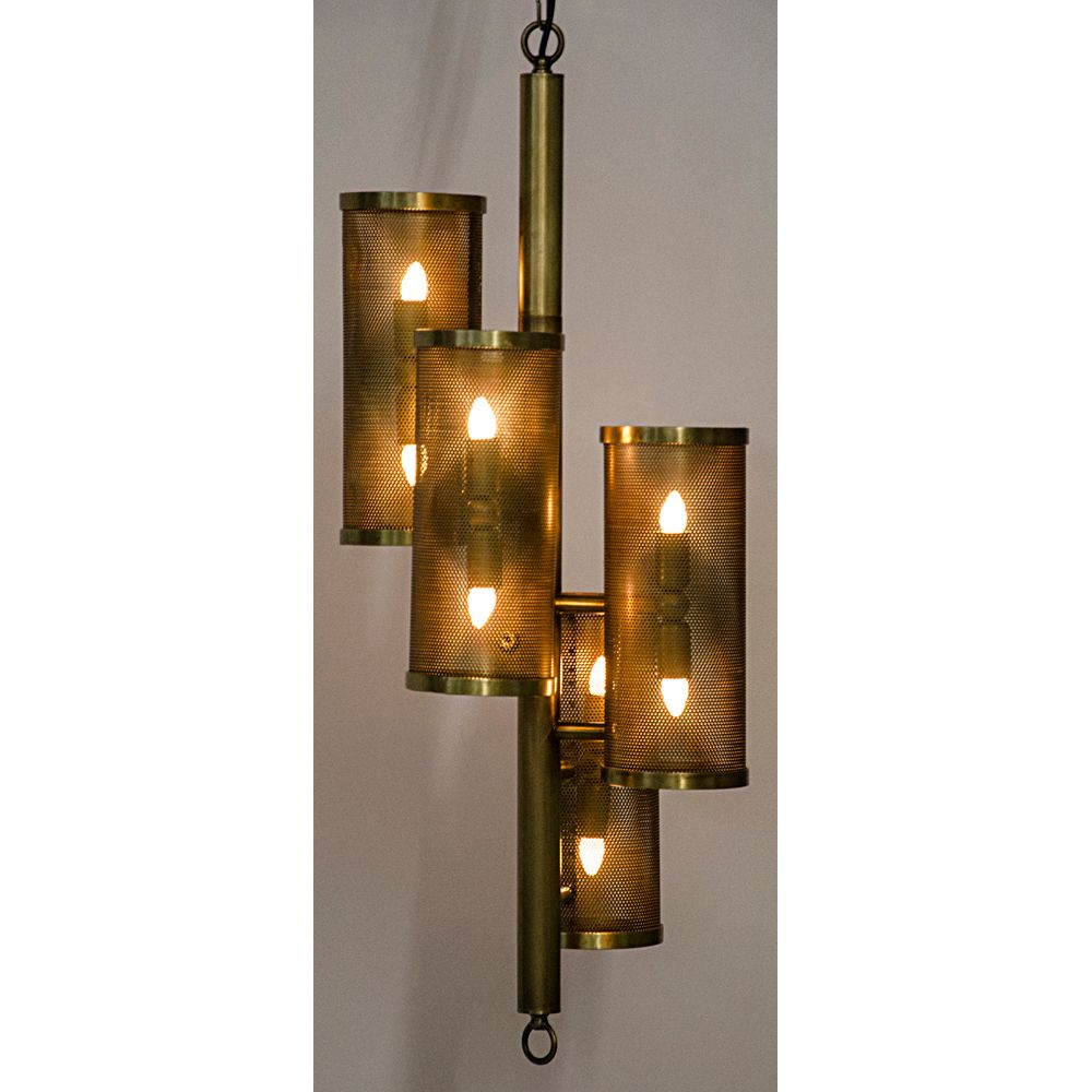 Pisa Pendant, Metal with Brass Finish by NOIR