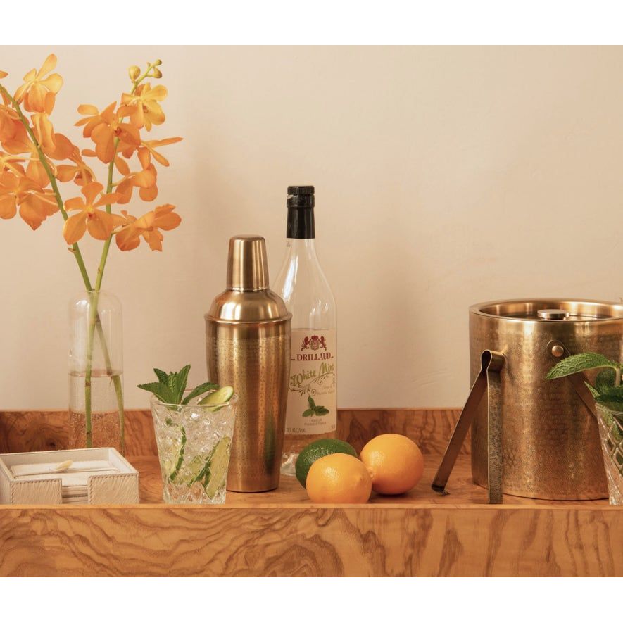 Amherst Cocktail Shaker – Antique Brass | Blue Pheasant by Blue Pheasant