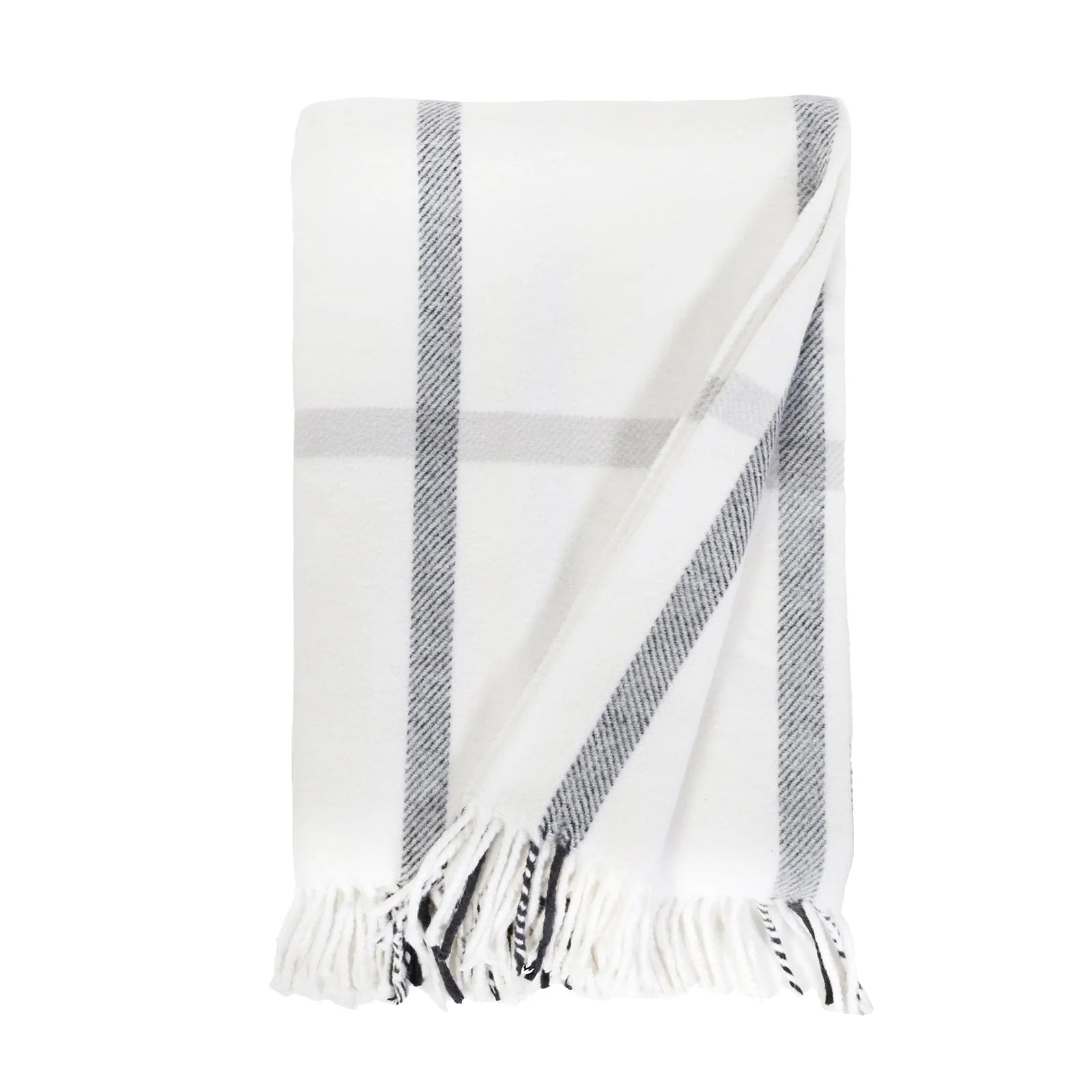 Copenhagen Blanket / Throw – White & Grey by Pom Pom Home