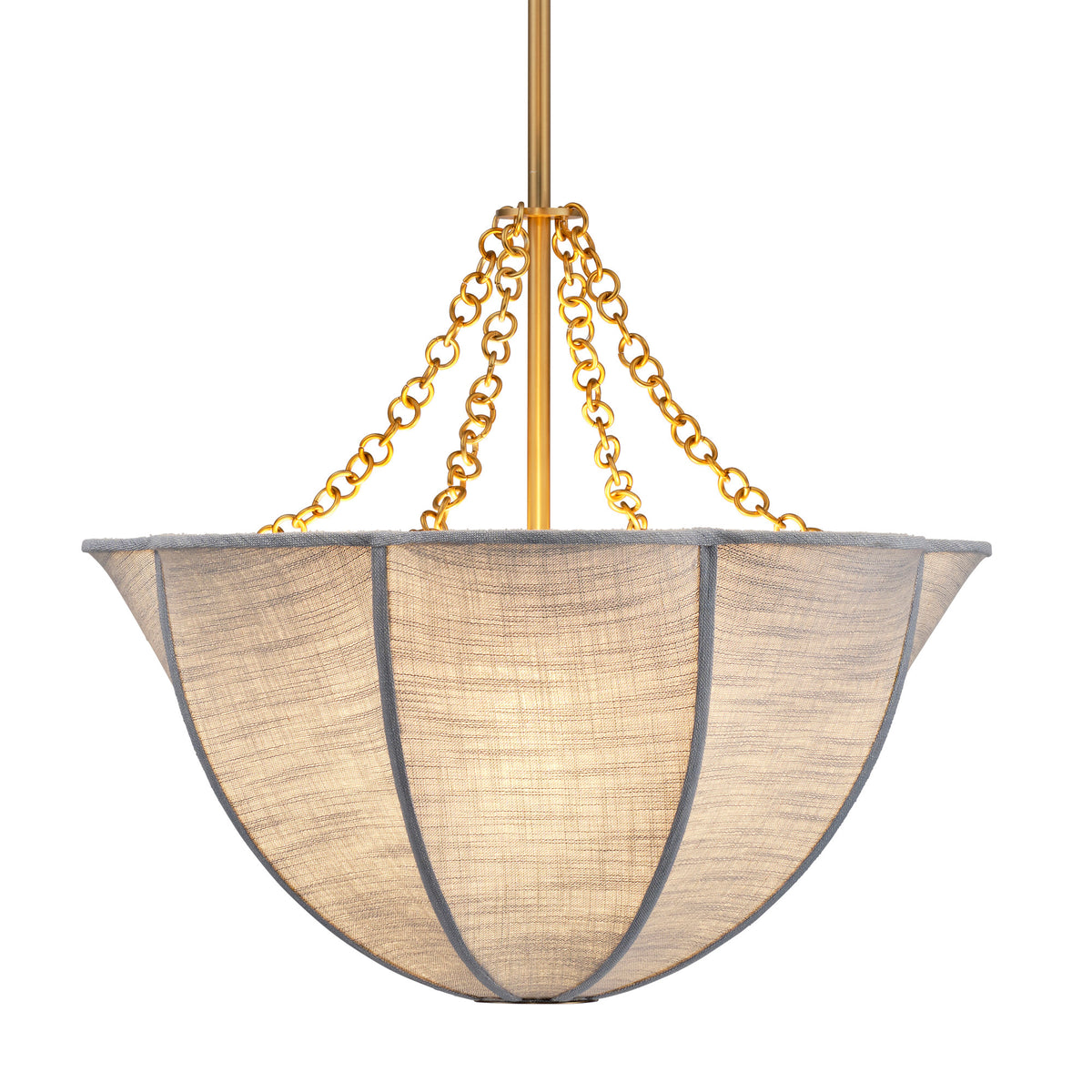 Slope Paper Mache Chandelier, Matte White