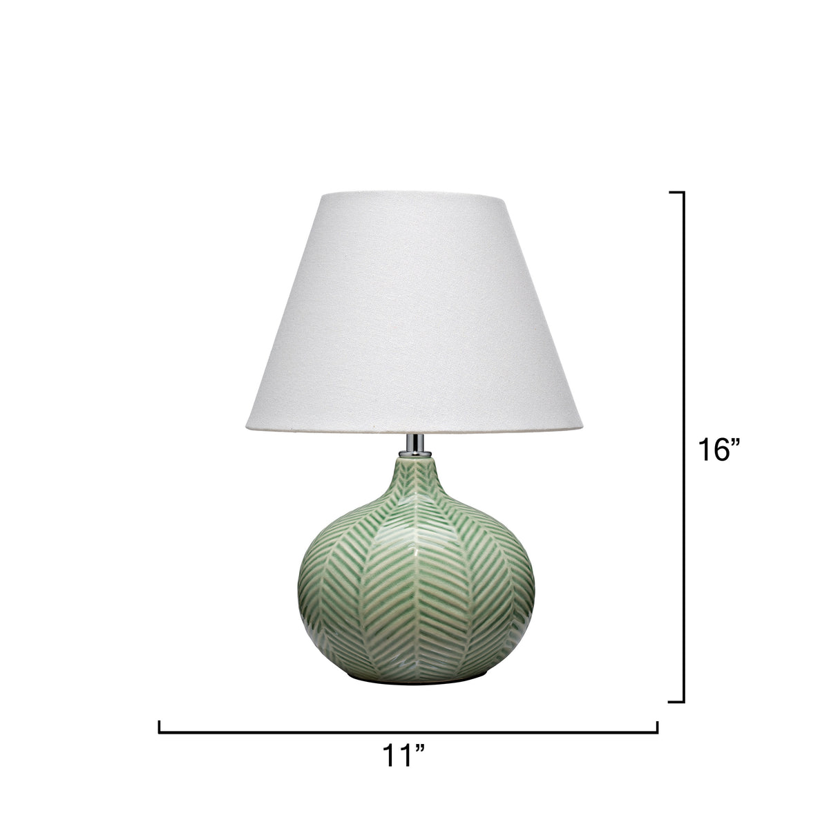 Fern Ceramic Table Lamp with Linen Shade