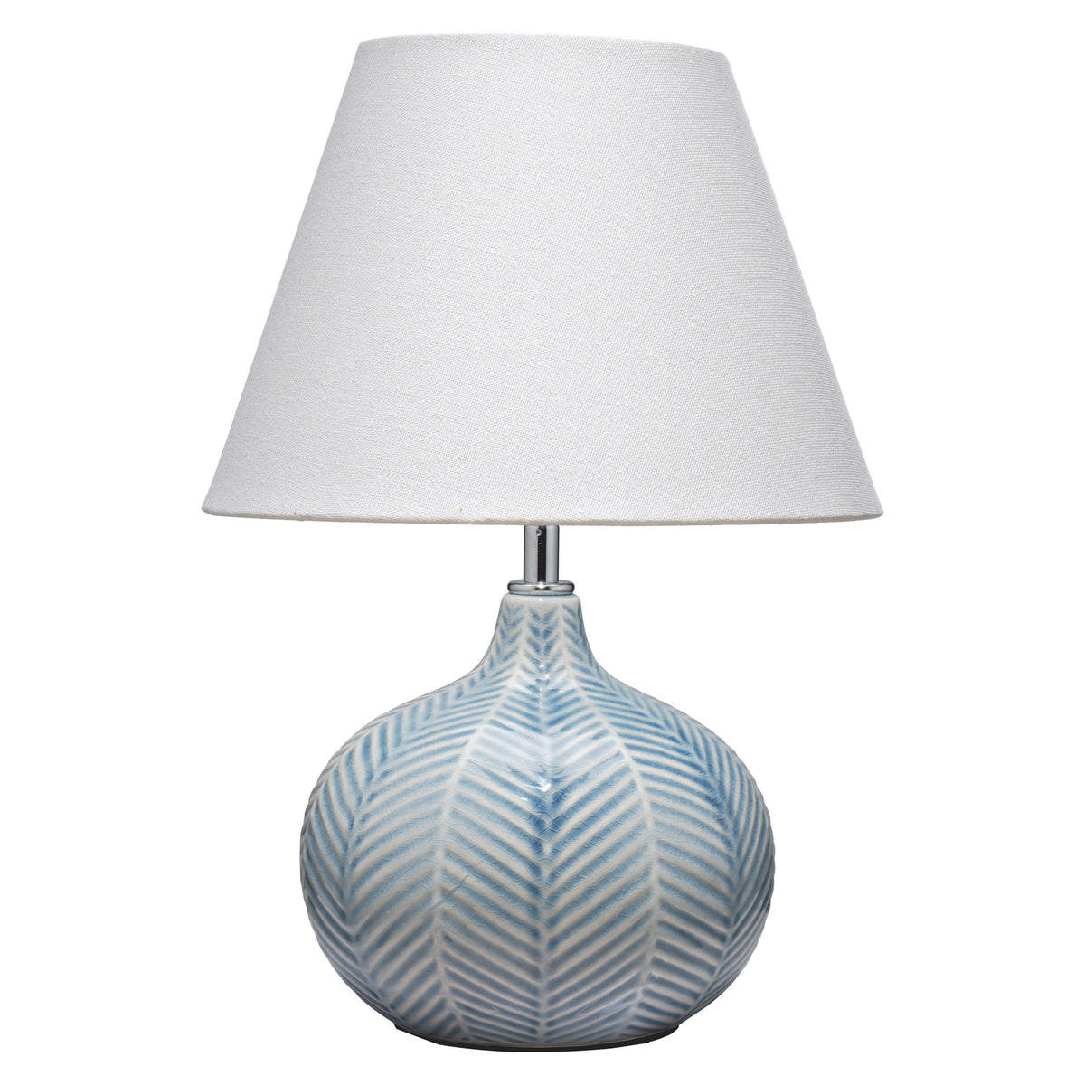 Fern Ceramic Table Lamp with Linen Shade