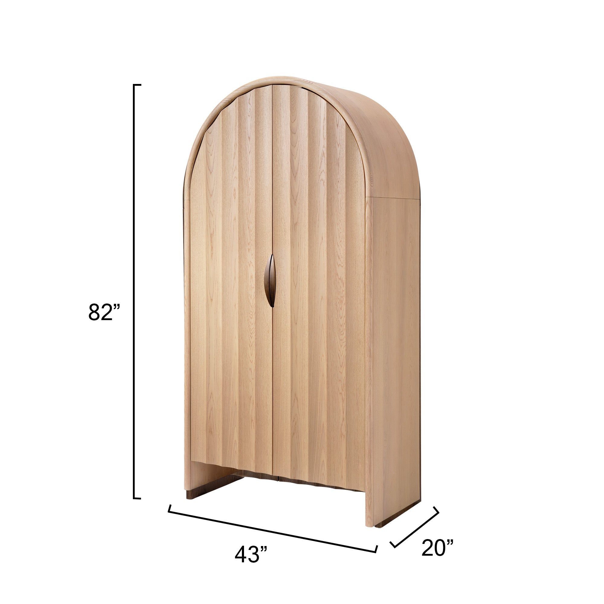 Finley Fluted Arched Cabinet