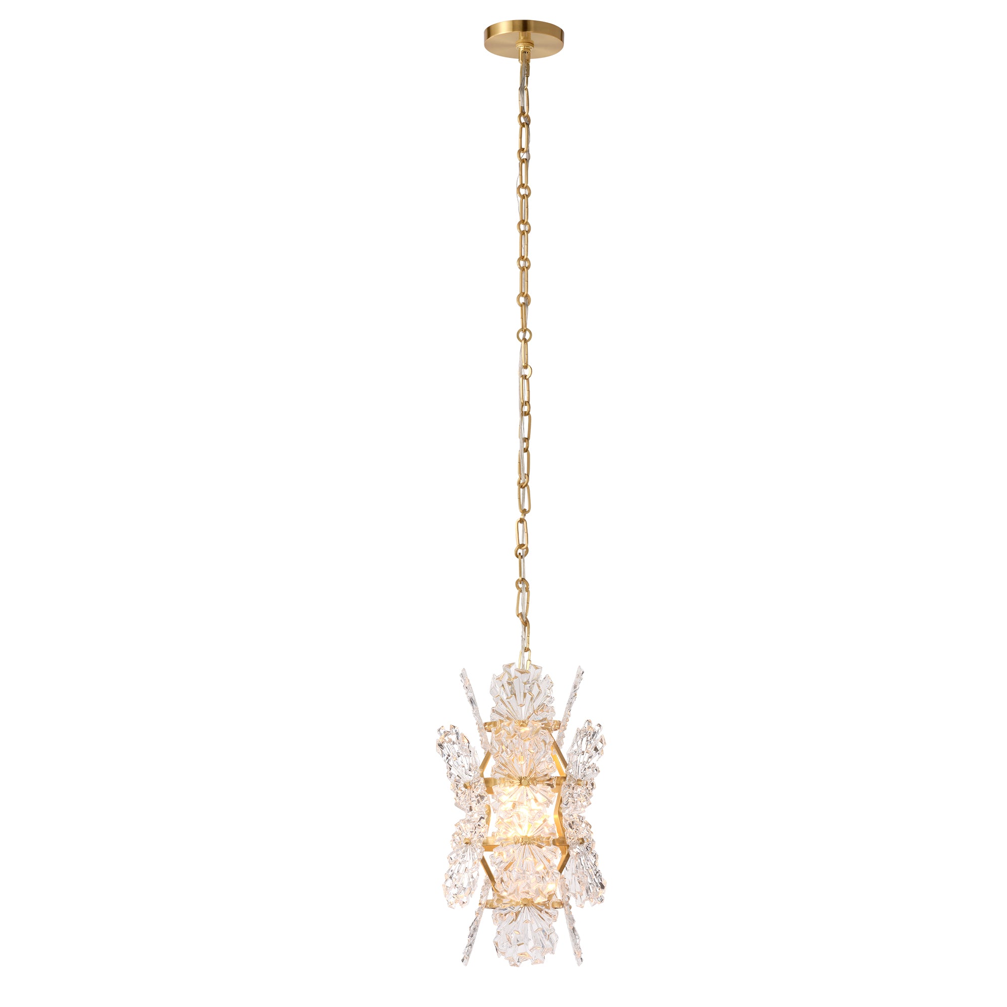 Orion 1-Light Pendant, Clear Molded Glass