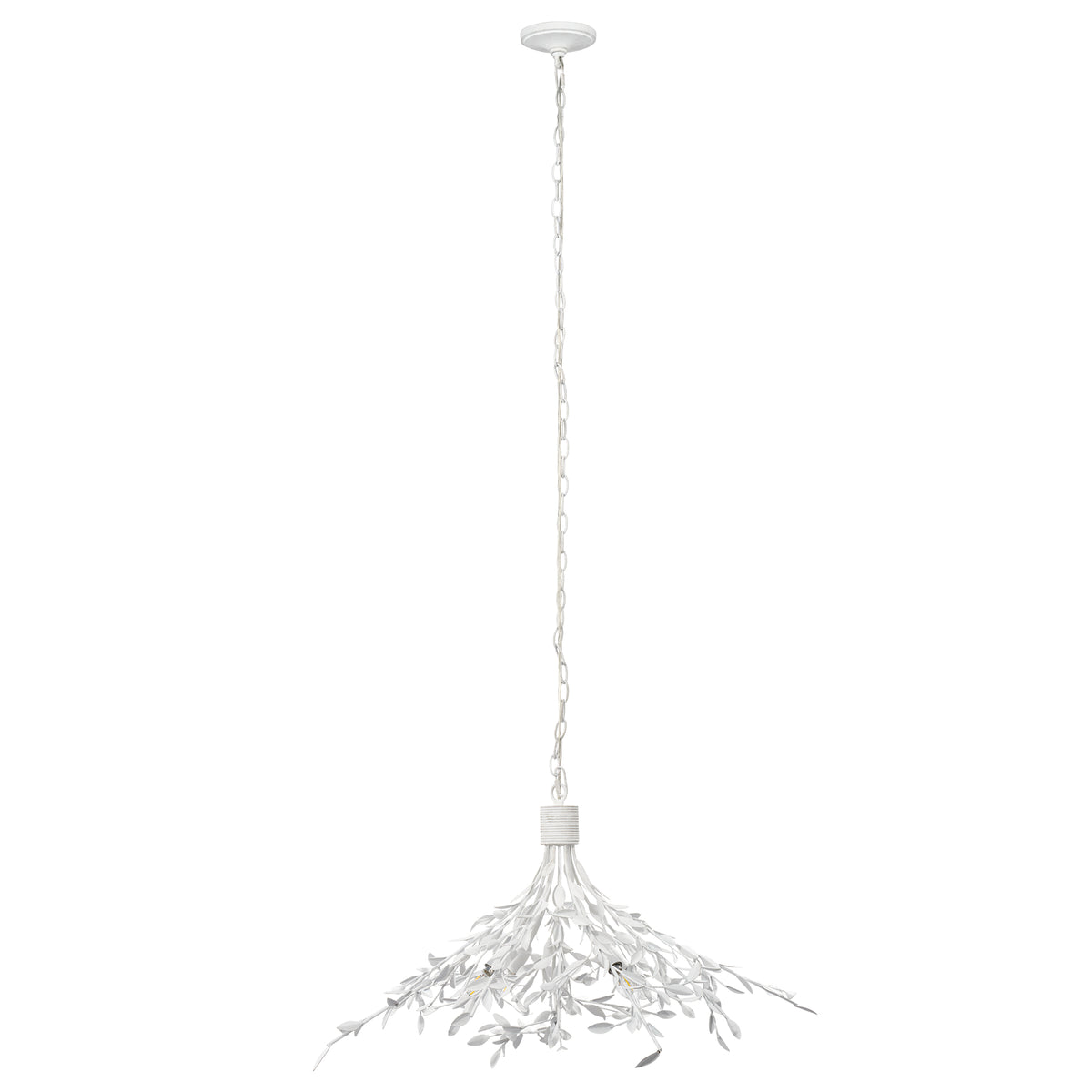 Arbor 4-Light Chandelier, Textured White Plaster