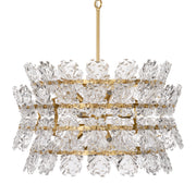 Orion 9-Light Chandelier, Clear Molded Glass