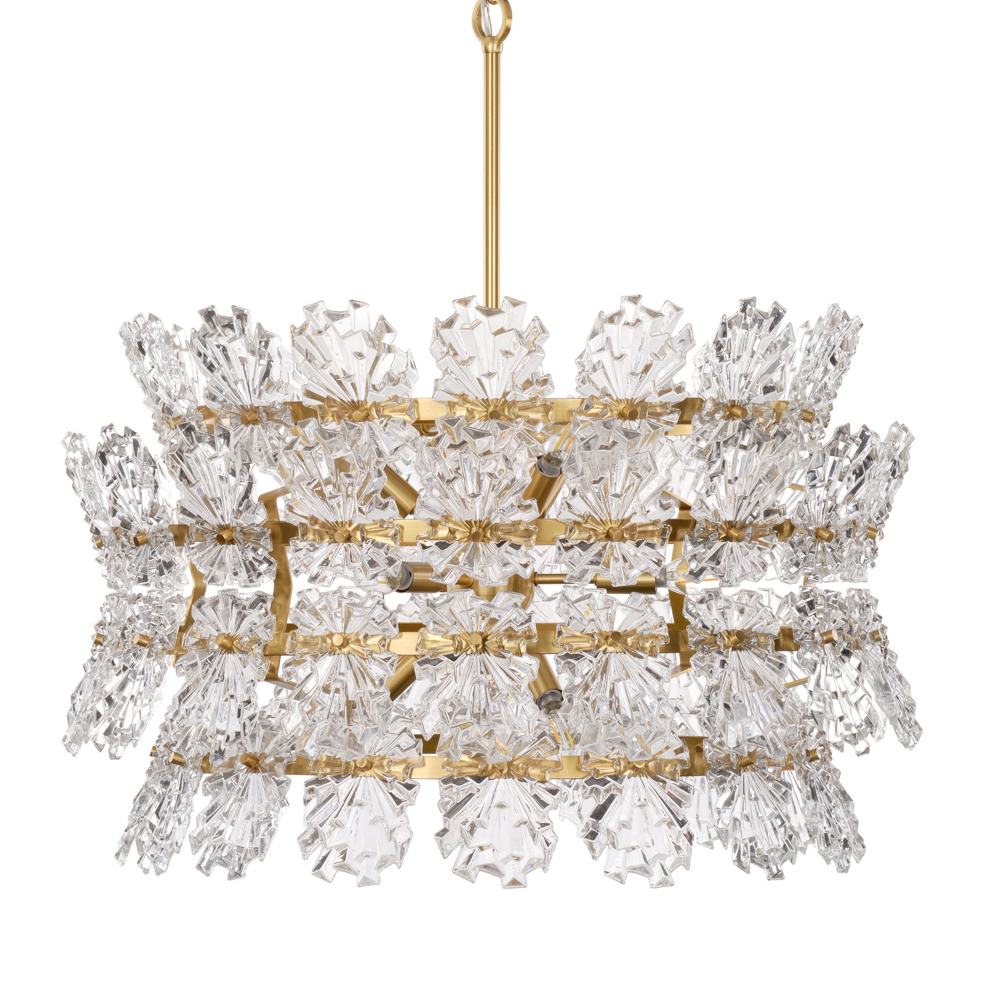 Orion 9-Light Chandelier, Clear Molded Glass