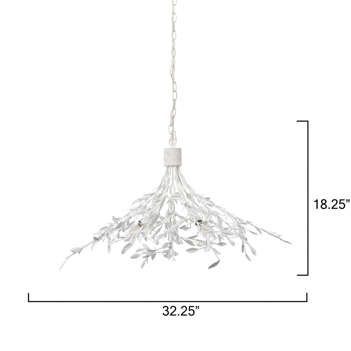 Arbor 4-Light Chandelier, Textured White Plaster