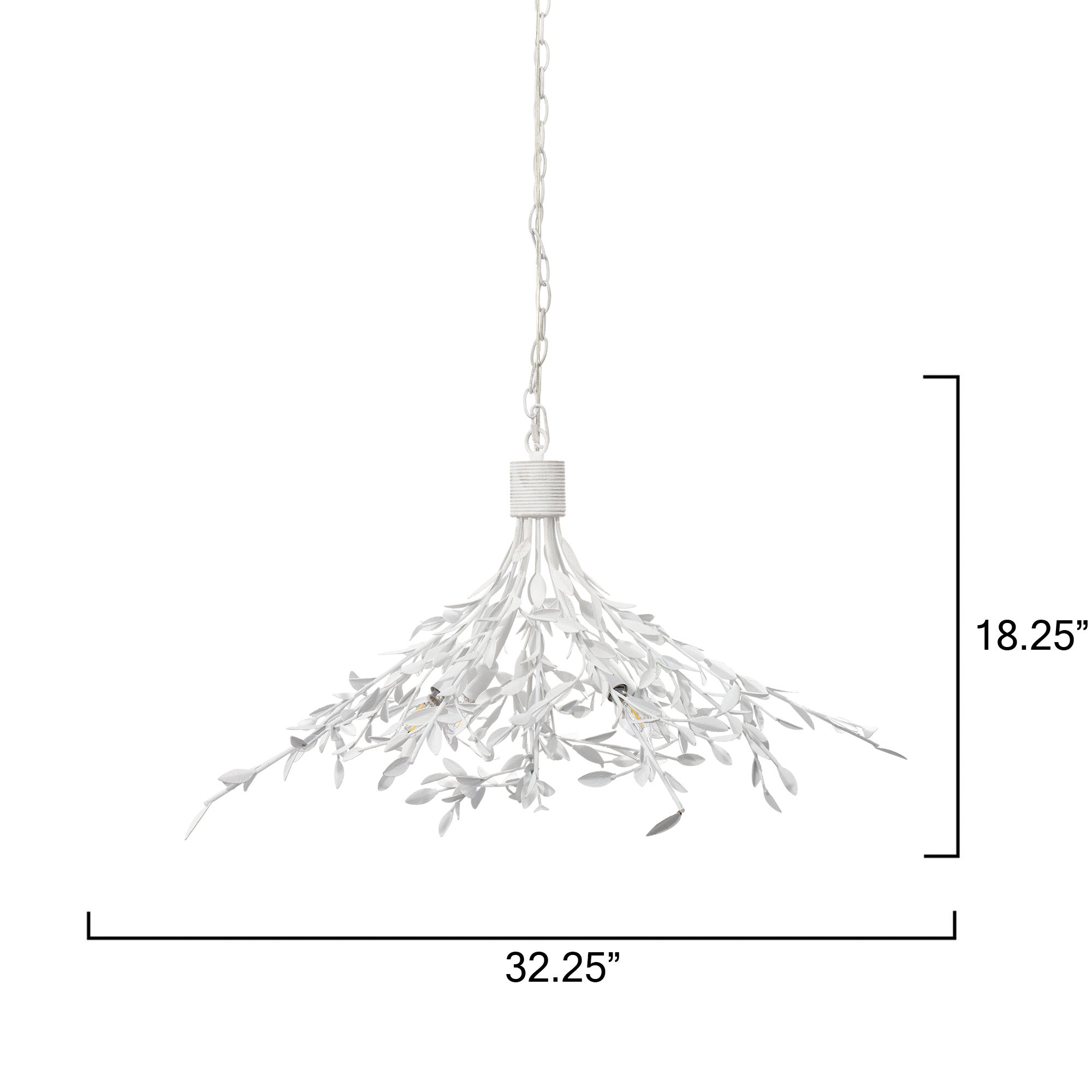 Arbor 4-Light Chandelier, Textured White Plaster