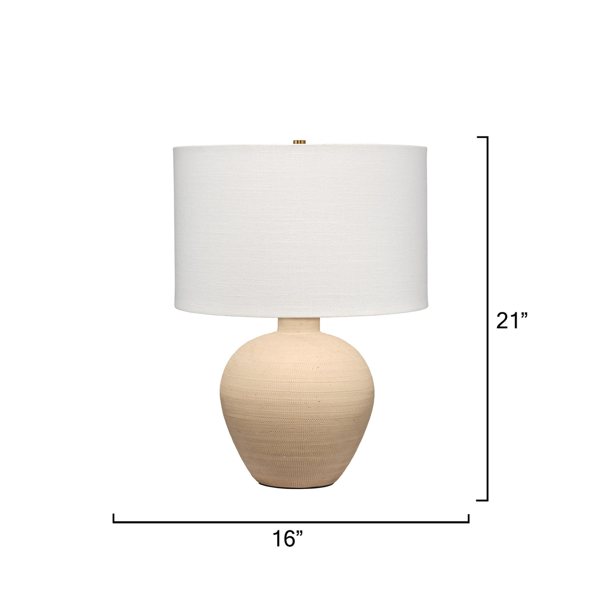 Macaroon Ceramic Table Lamp with Linen Shade, Toasted Cream