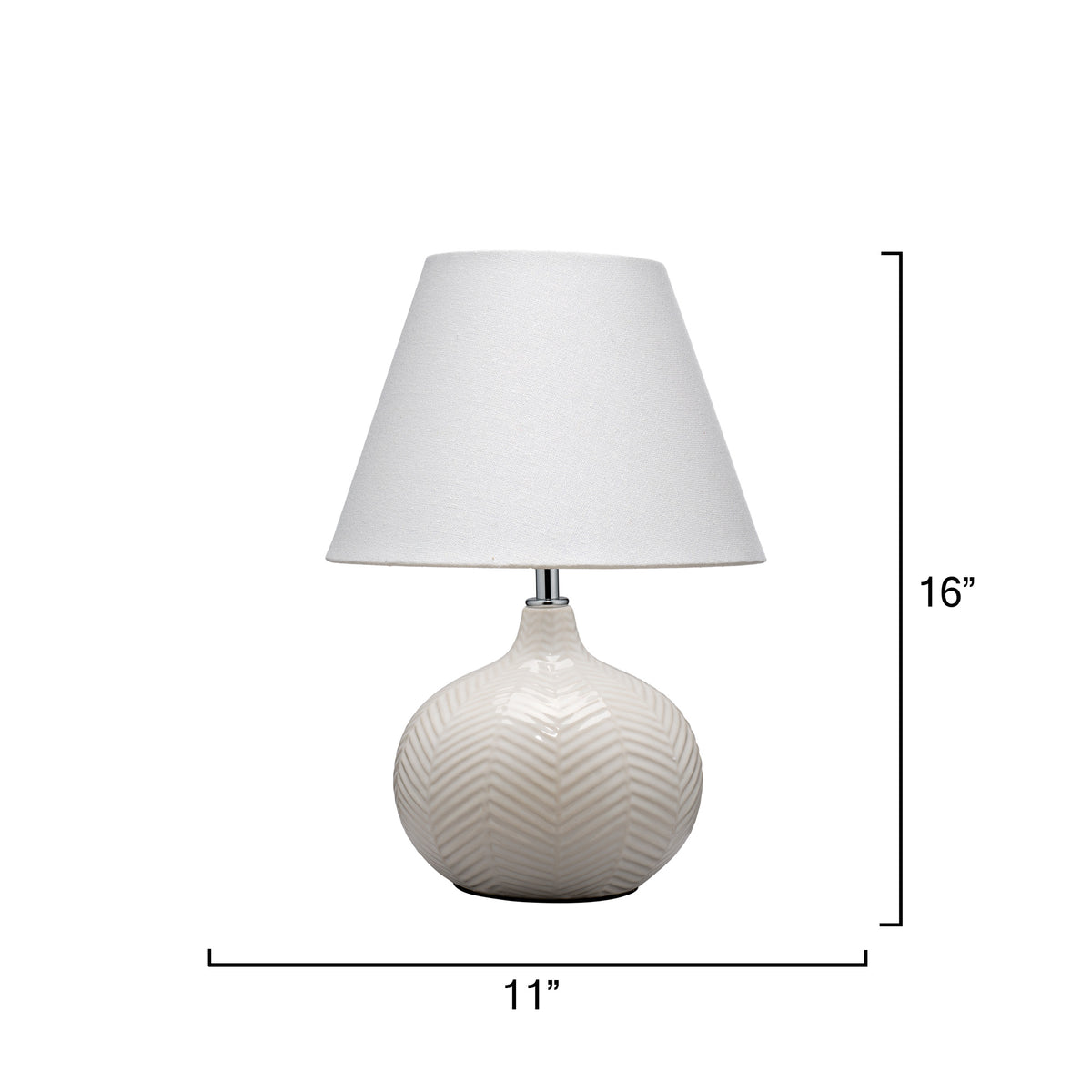 Fern Ceramic Table Lamp with Linen Shade