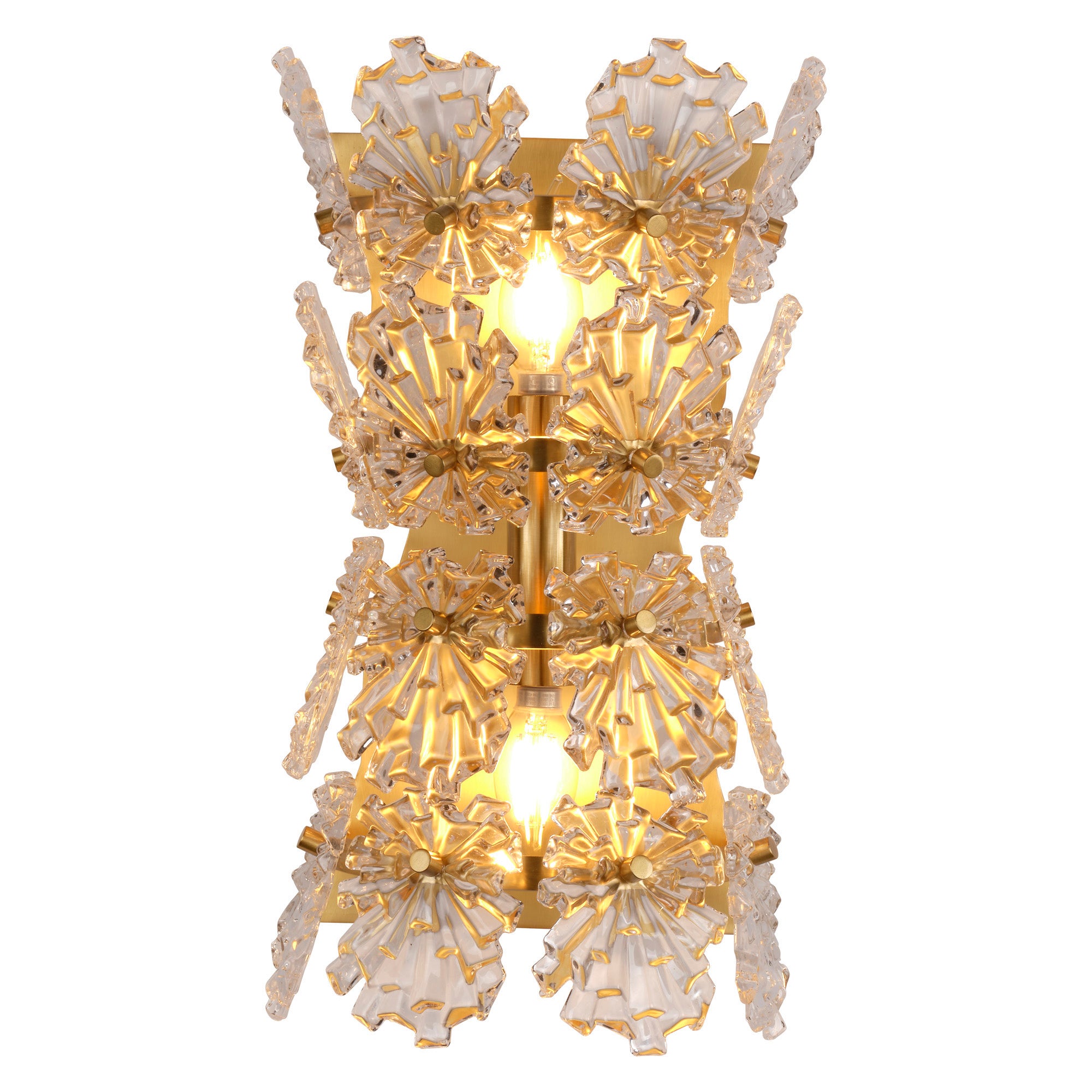 Orion 2-Light Wall Sconce, Clear Molded Glass