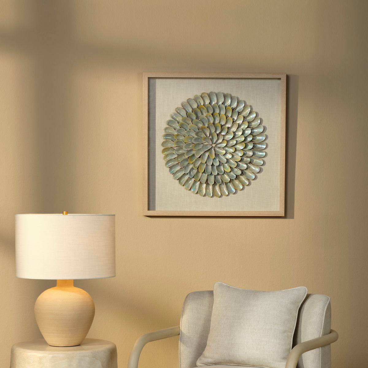 Clearwater Wall Art, Blue Iridescent Shell