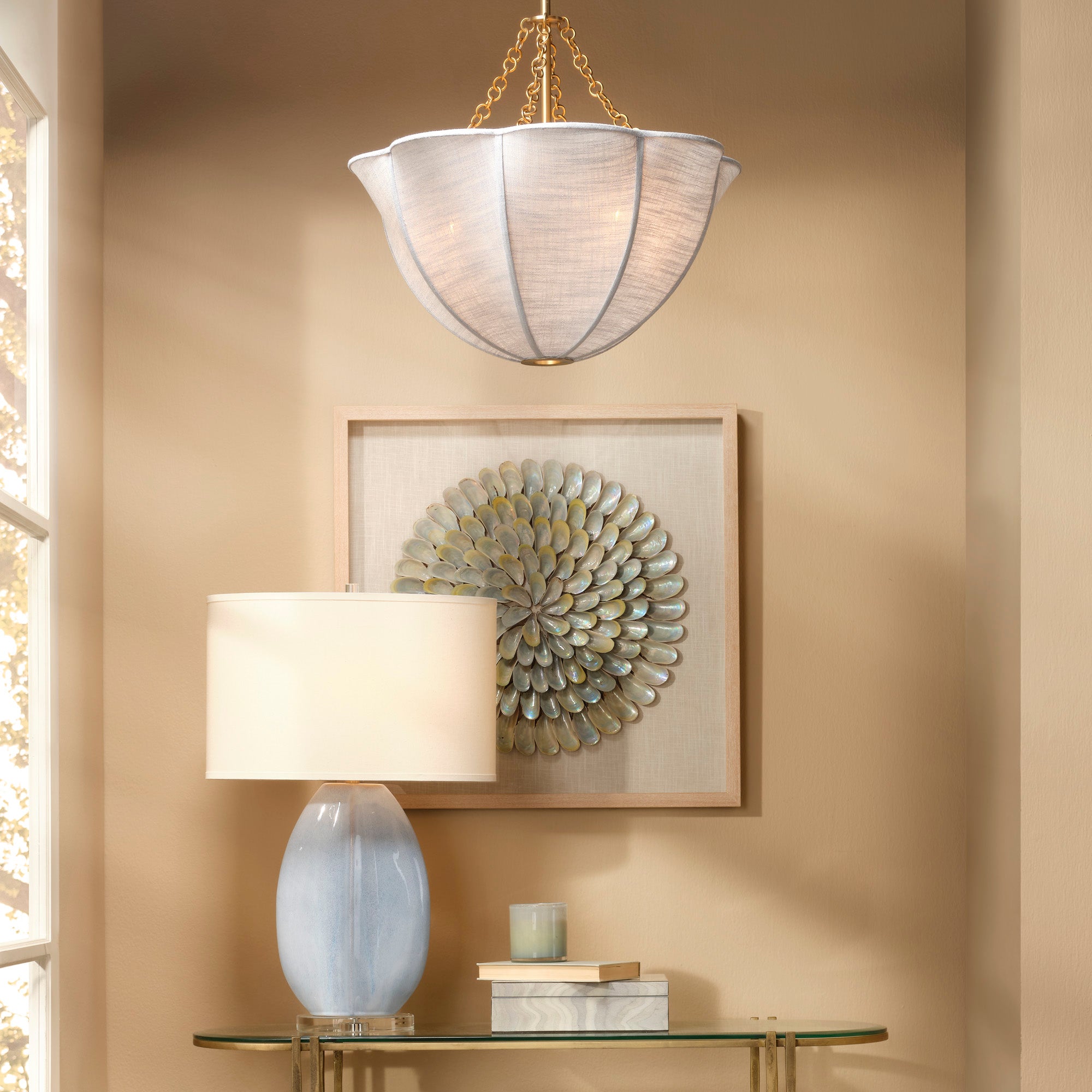 Clearwater Wall Art, Blue Iridescent Shell