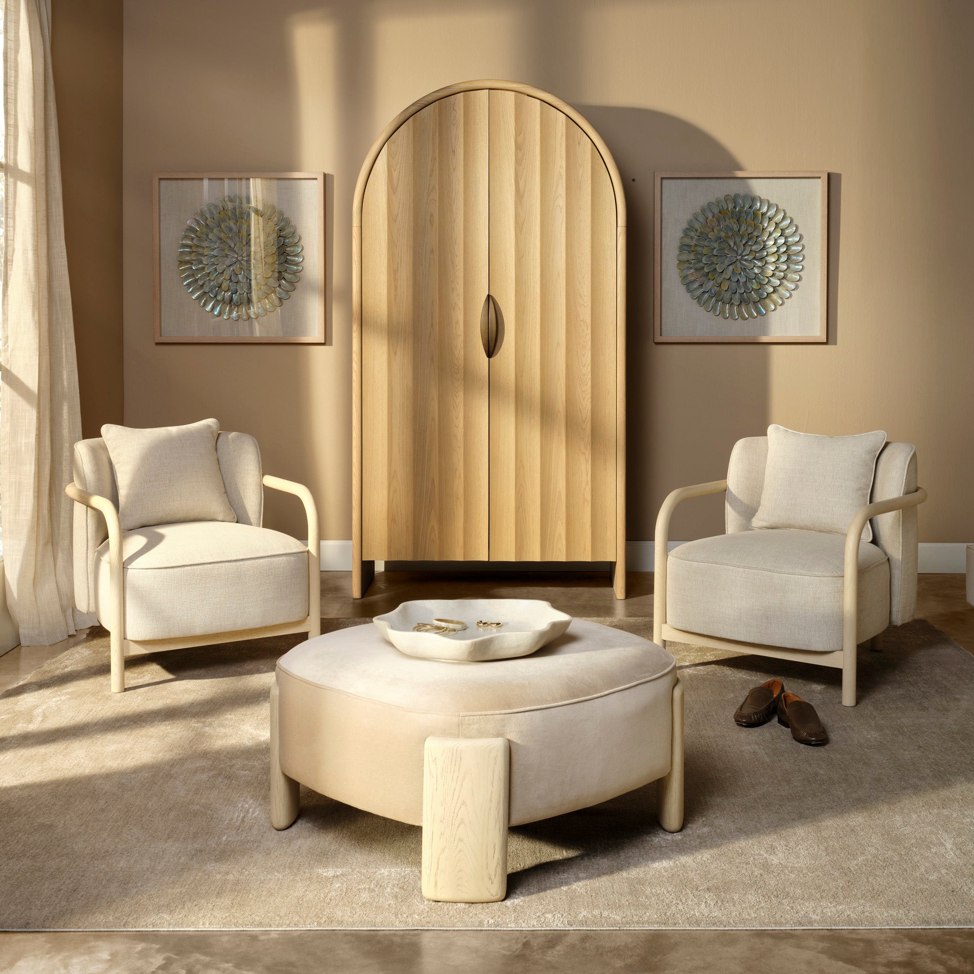 Finley Fluted Arched Cabinet
