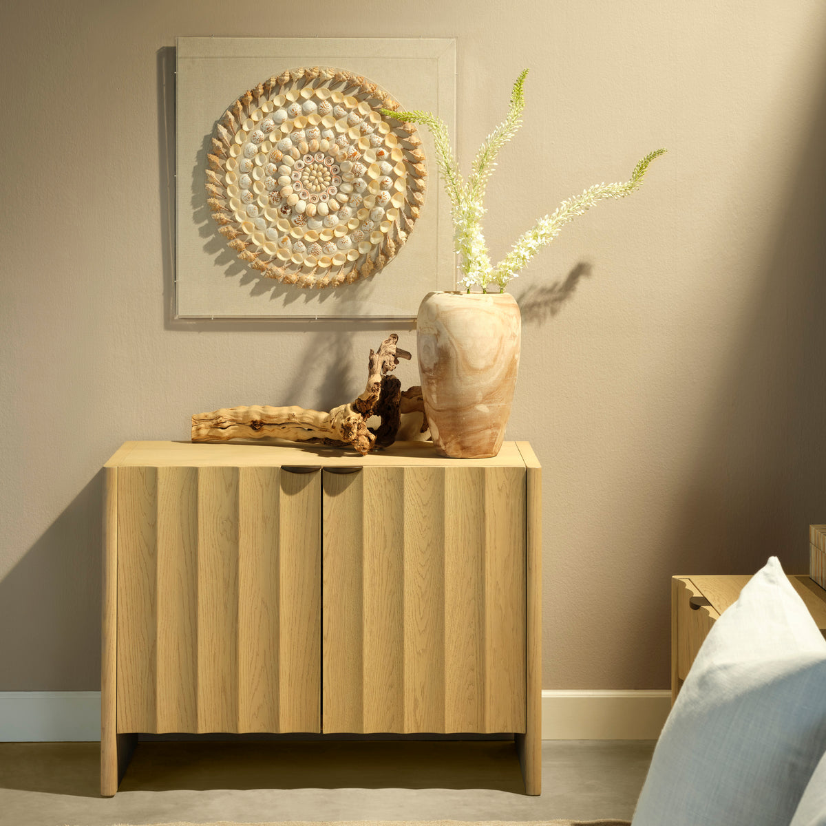 Outer Banks Wall Art, Cream and Natural Shell