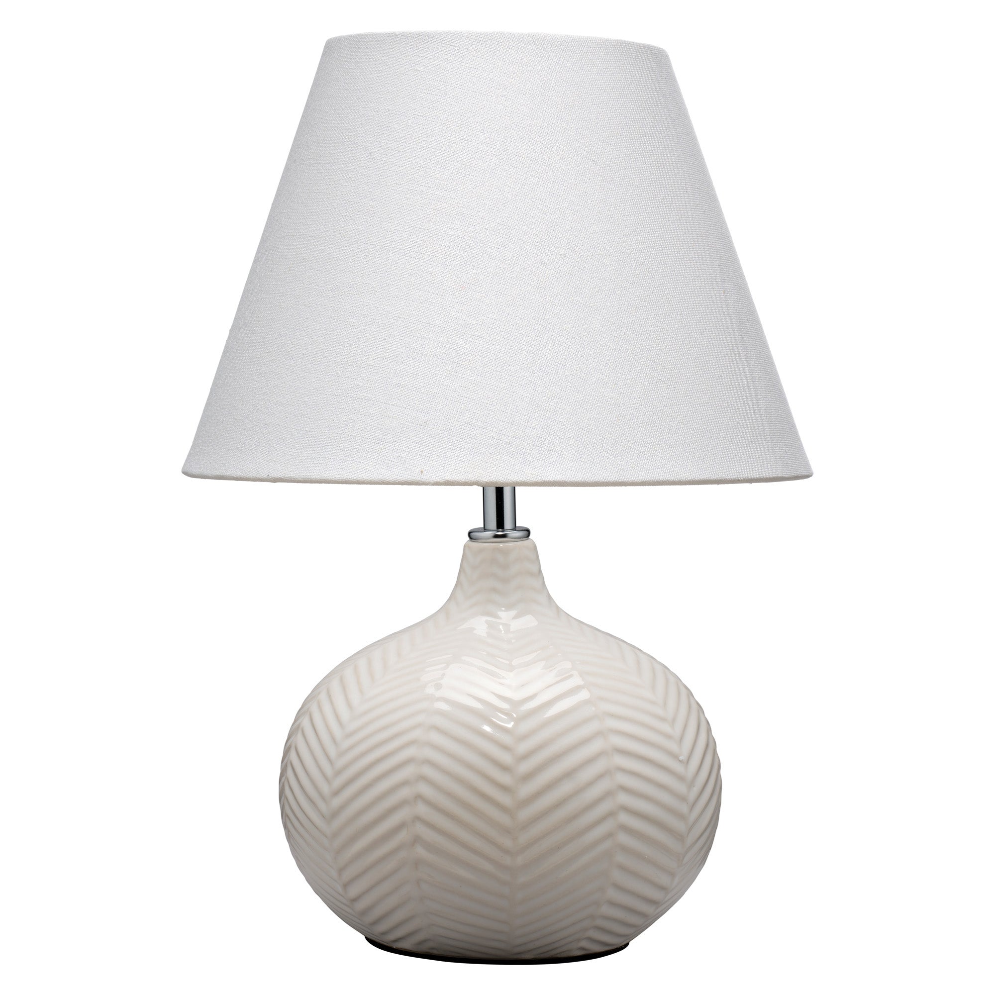 Fern Ceramic Table Lamp with Linen Shade