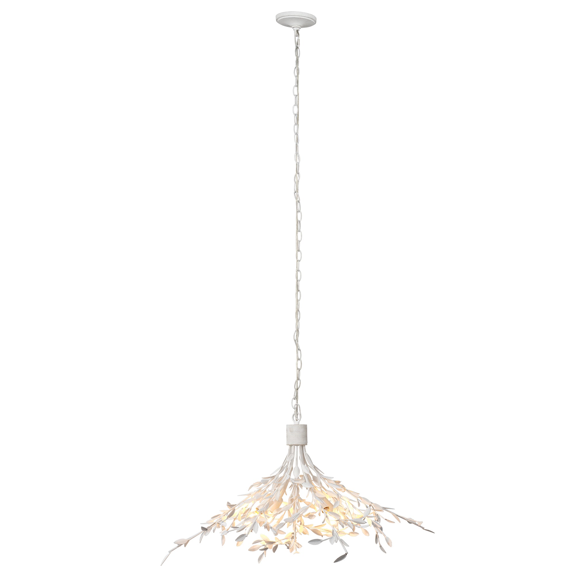 Arbor 4-Light Chandelier, Textured White Plaster