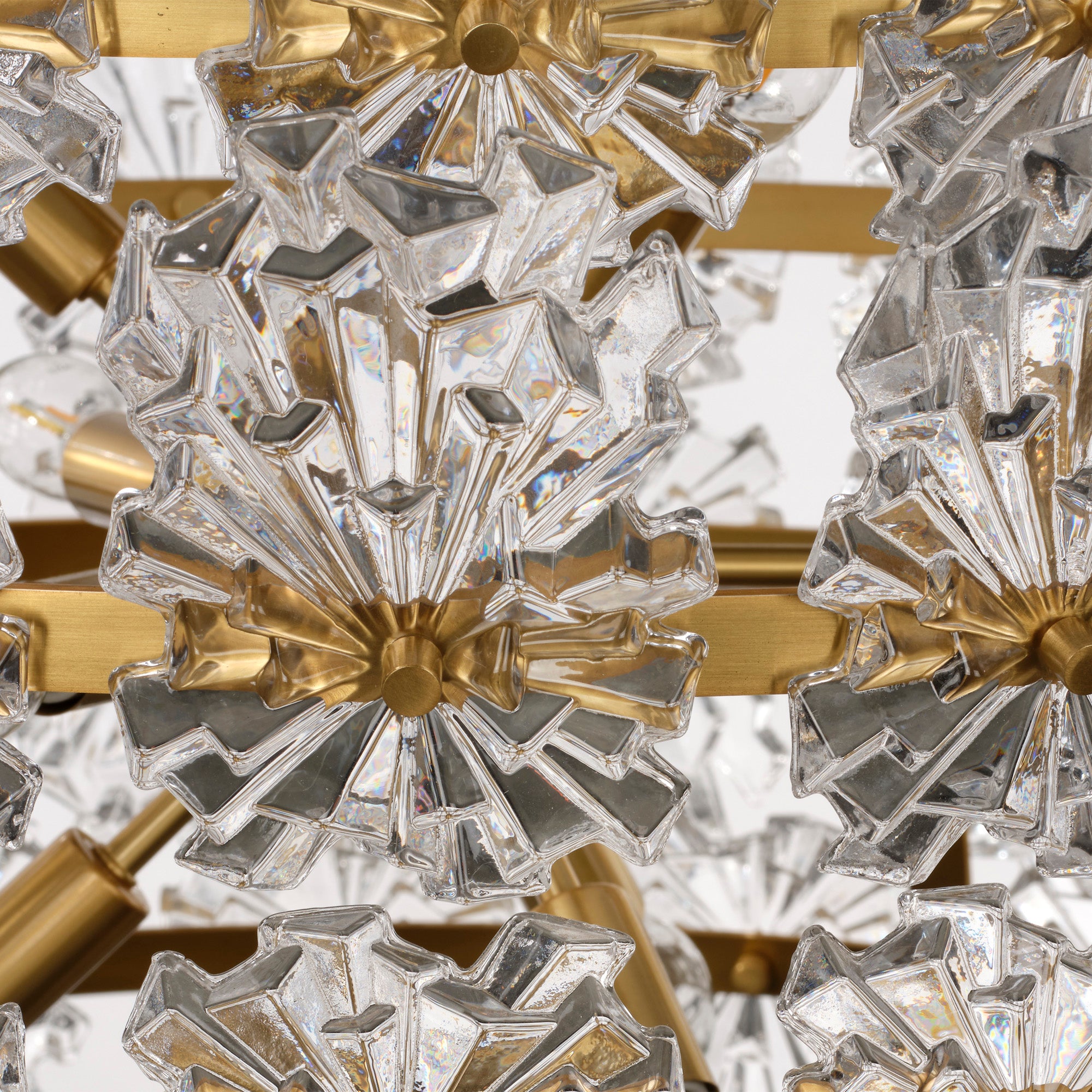 Orion 9-Light Chandelier, Clear Molded Glass