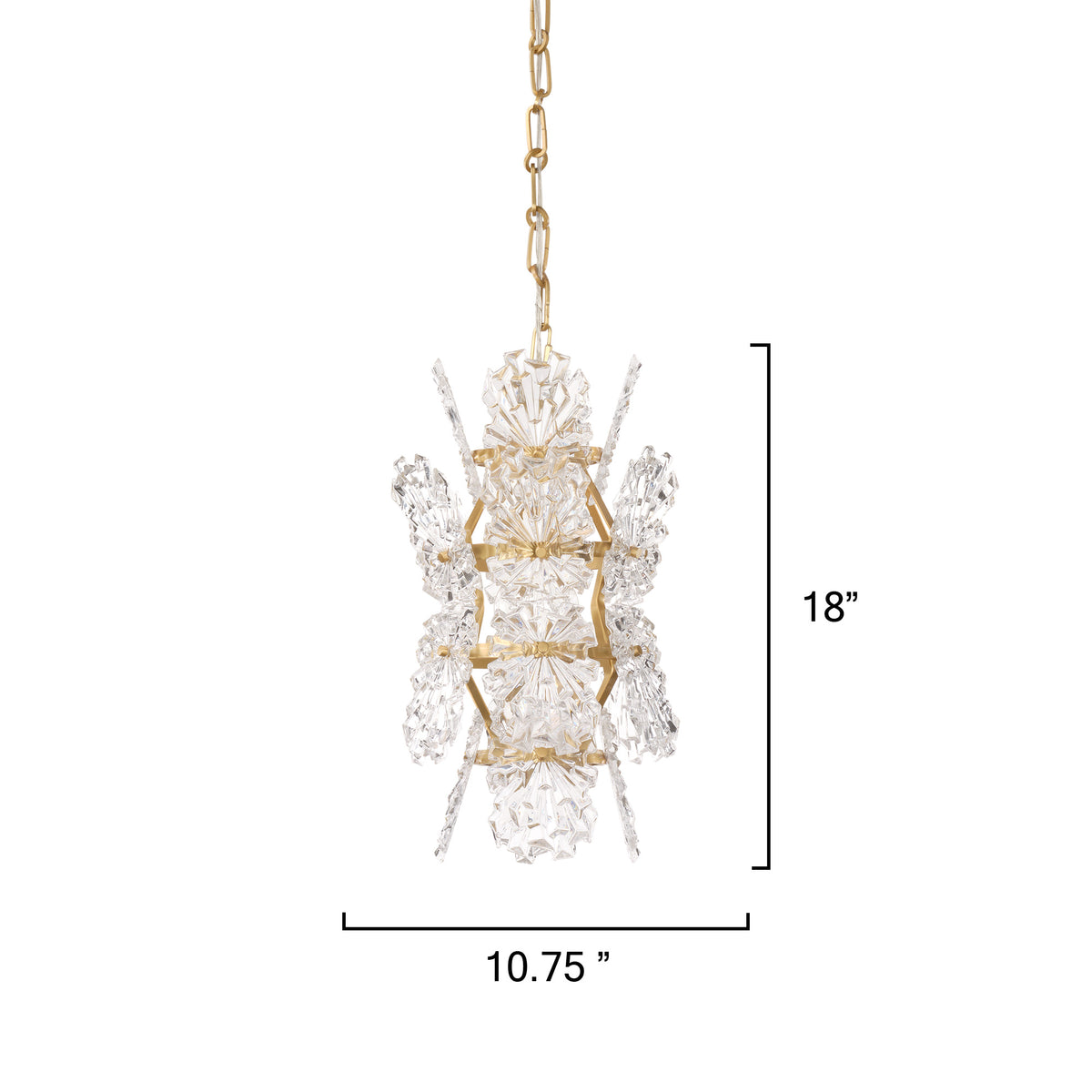 Orion 1-Light Pendant, Clear Molded Glass