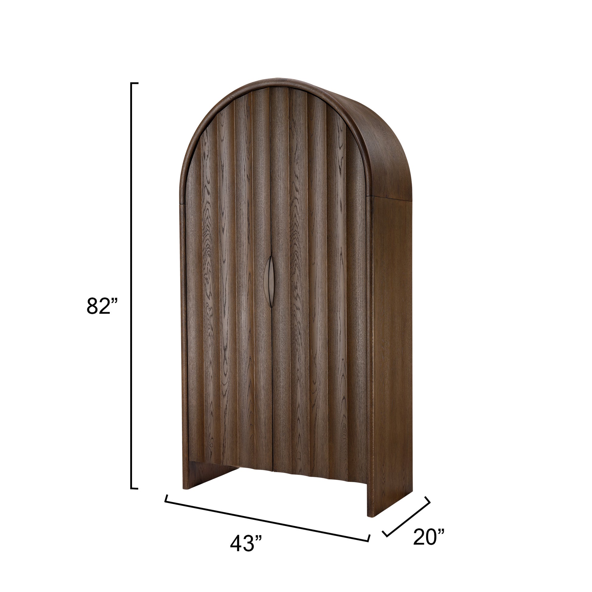 Finley Fluted Arched Cabinet