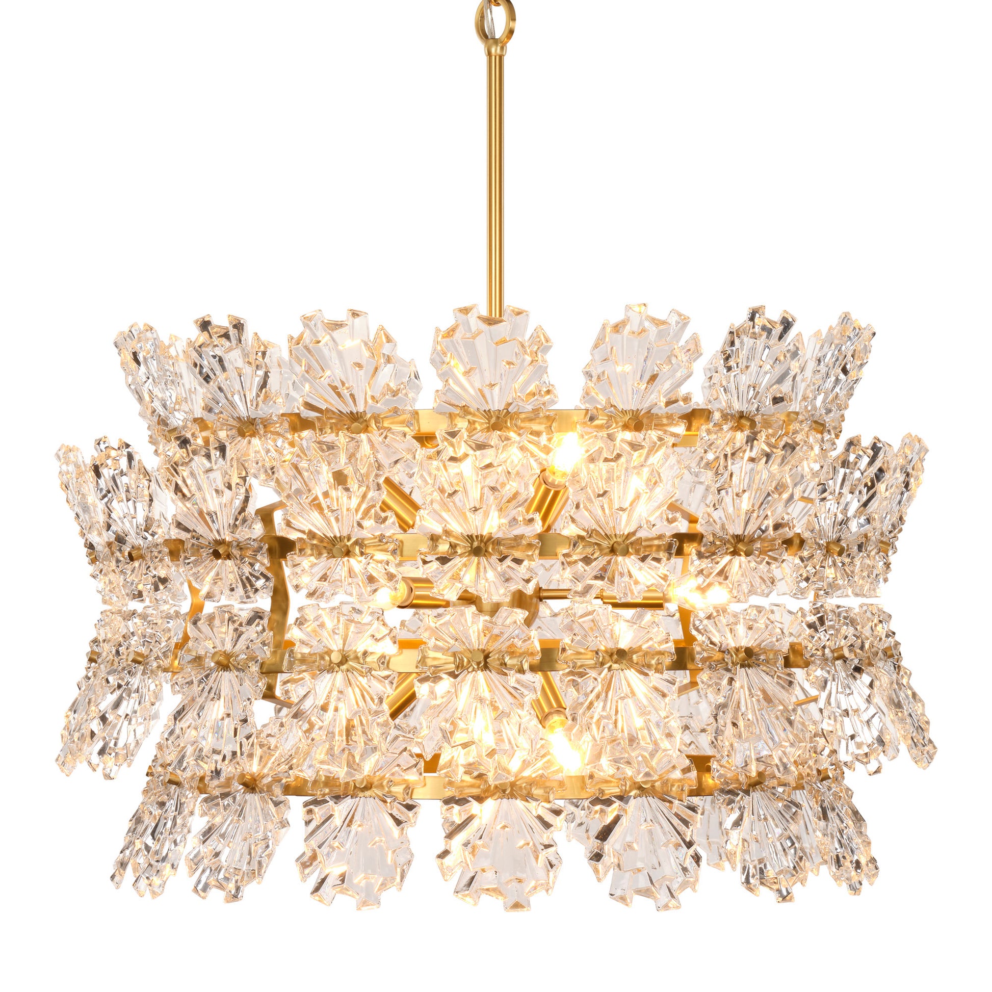 Orion 9-Light Chandelier, Clear Molded Glass