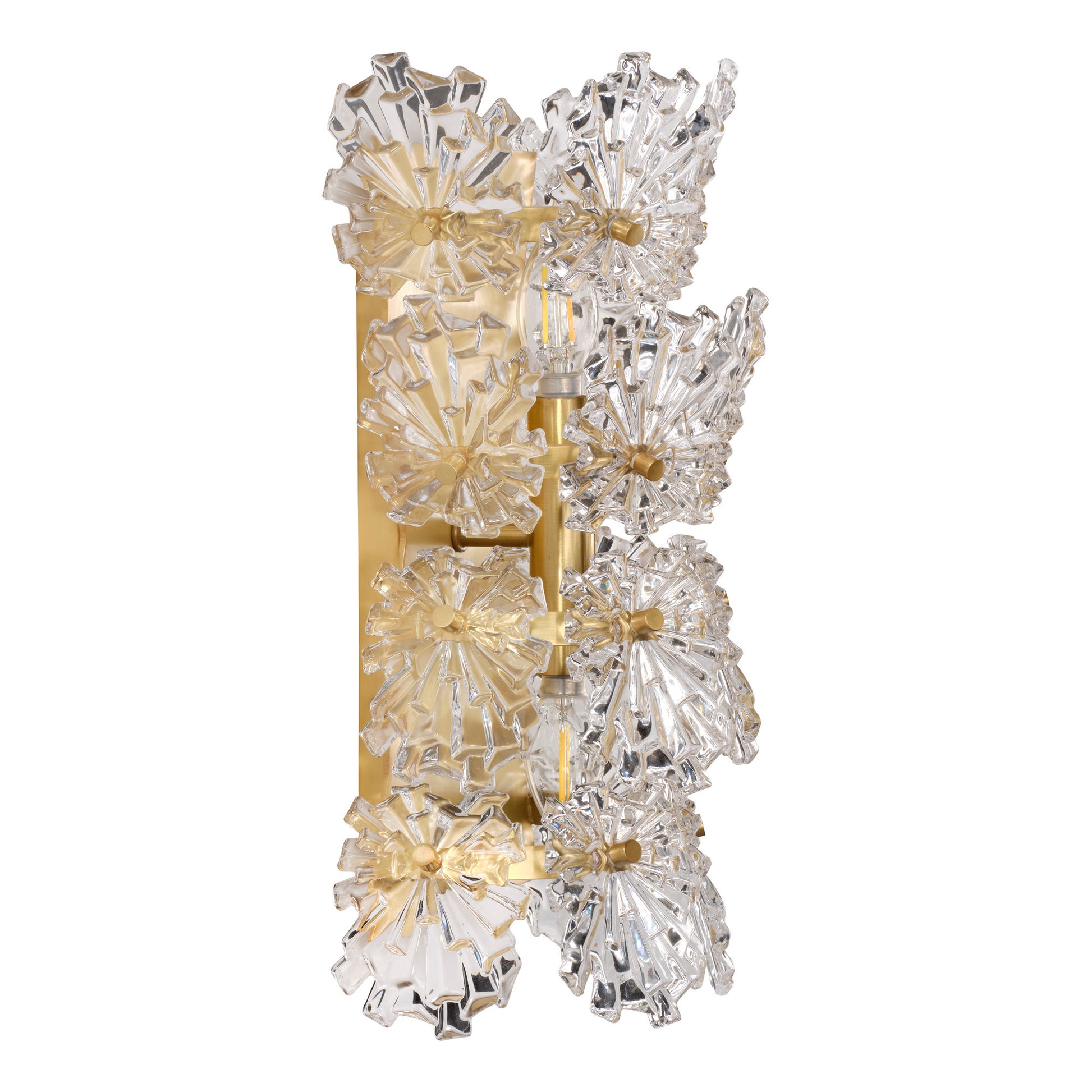 Orion 2-Light Wall Sconce, Clear Molded Glass