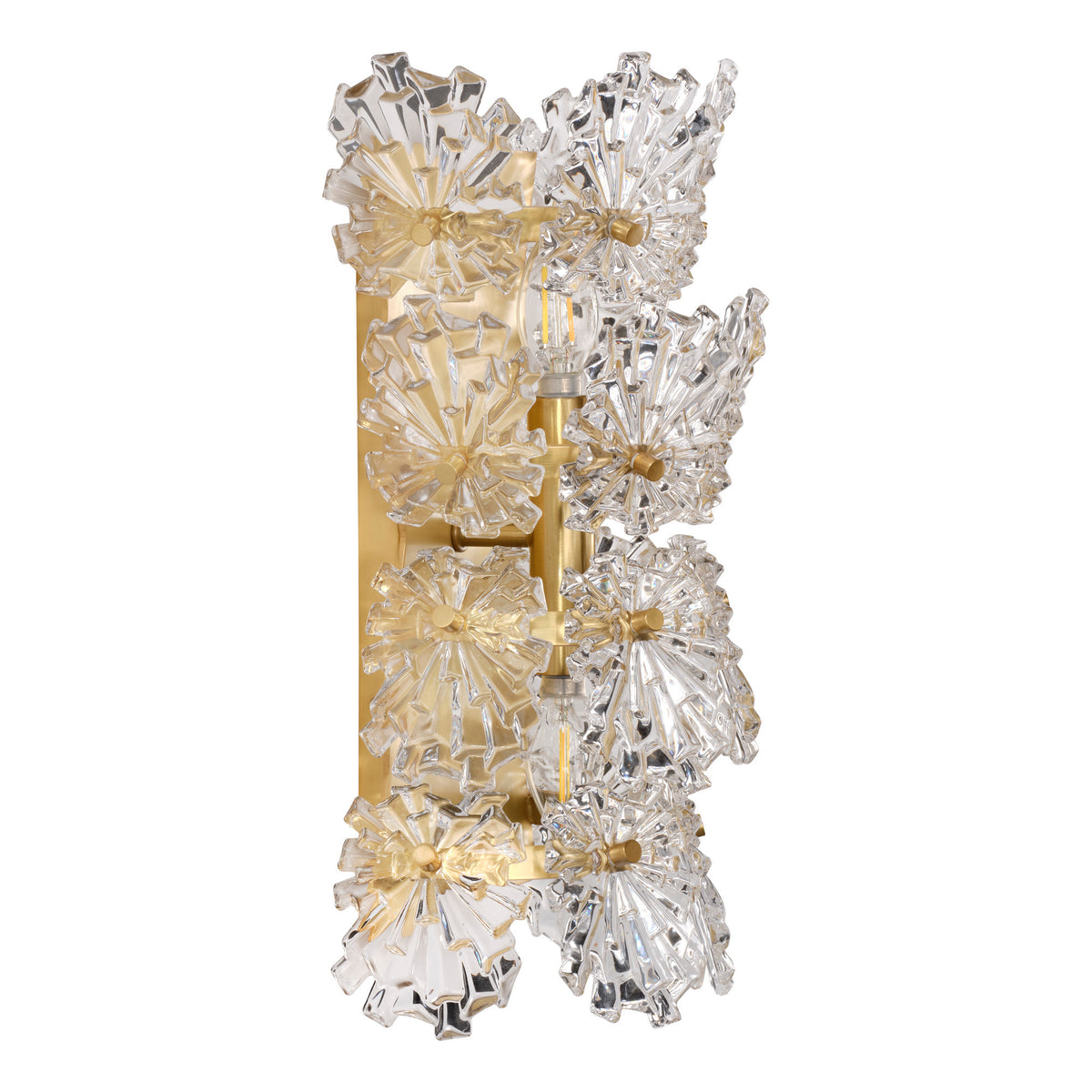 Orion 2-Light Wall Sconce, Clear Molded Glass