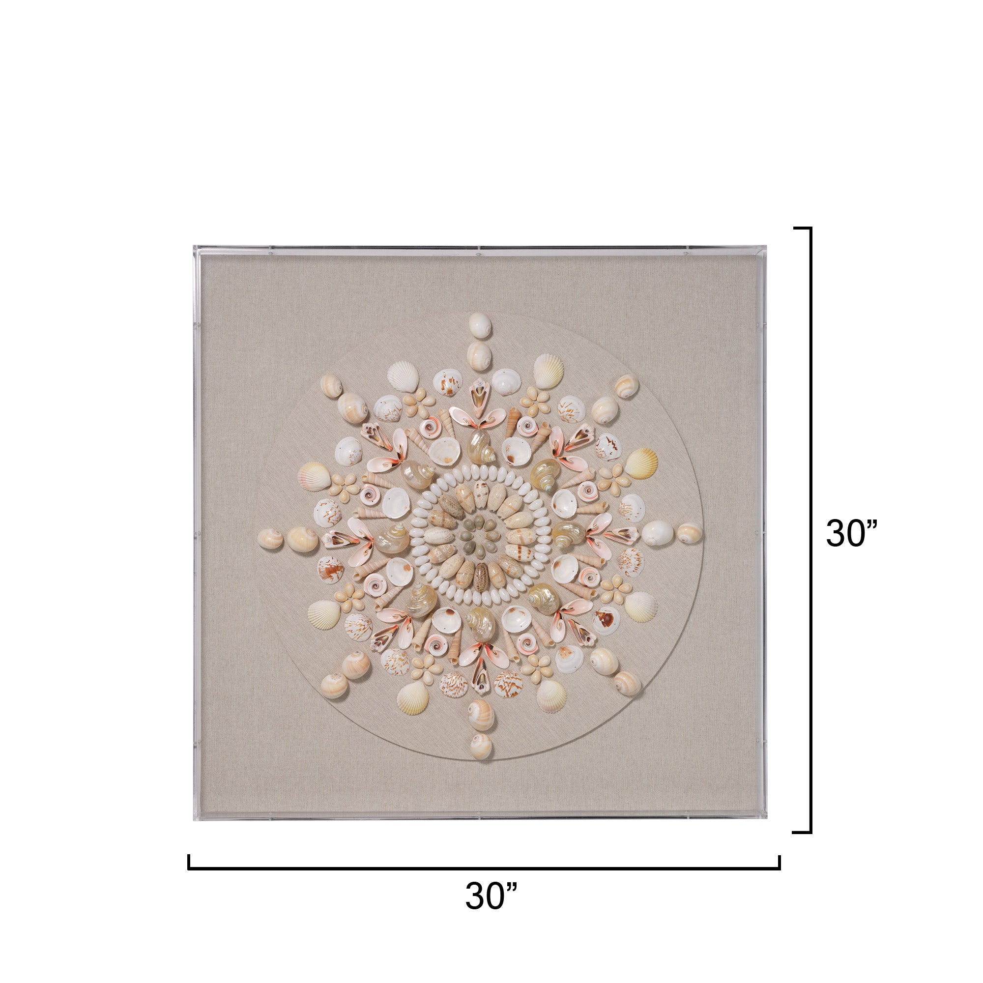 Seabrook Wall Art, Cream Shell