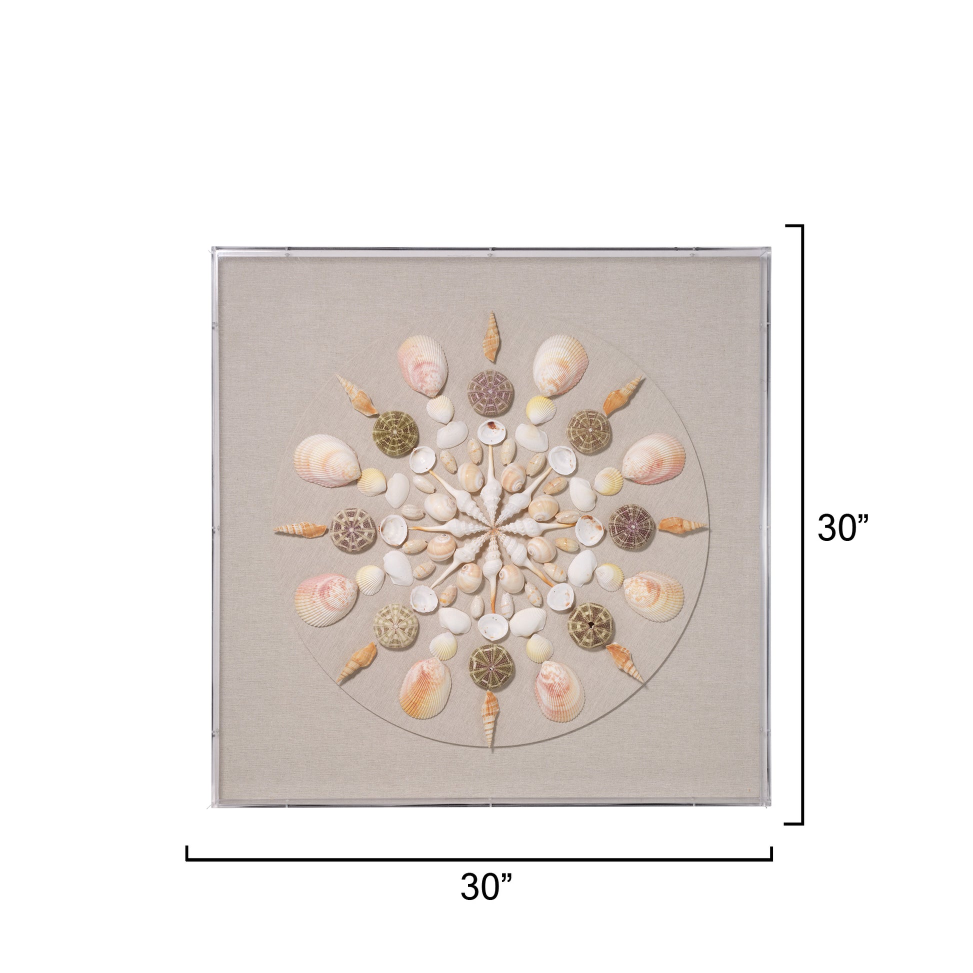 Miramar Wall Art, Pale Pink and Natural Shell