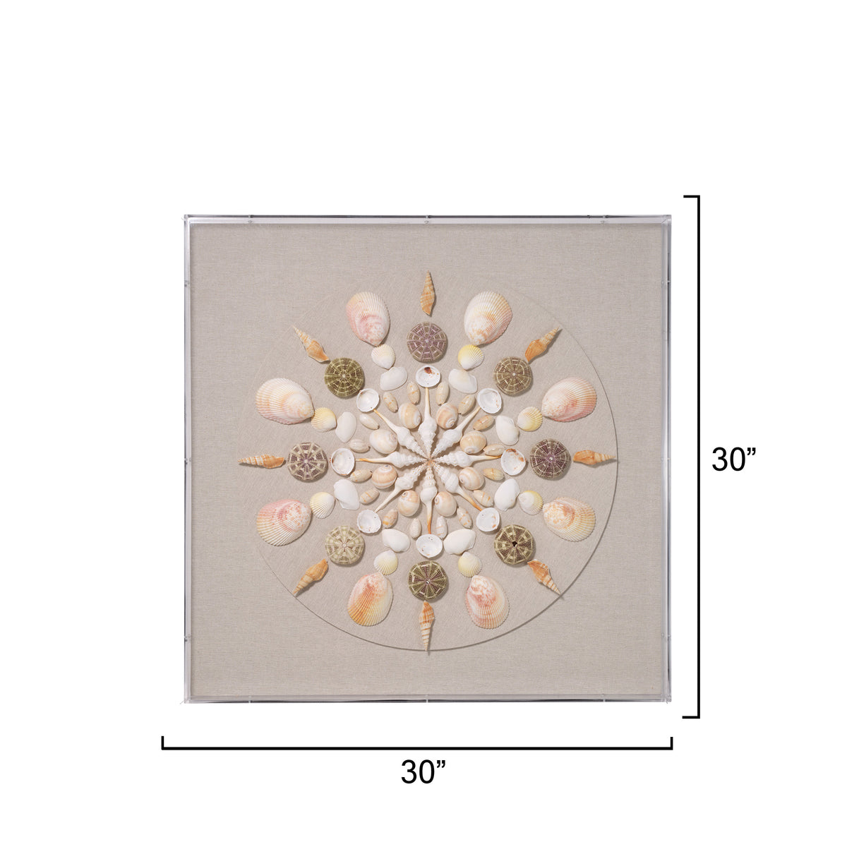Miramar Wall Art, Pale Pink and Natural Shell