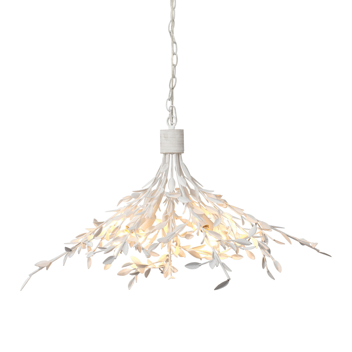 Arbor 4-Light Chandelier, Textured White Plaster