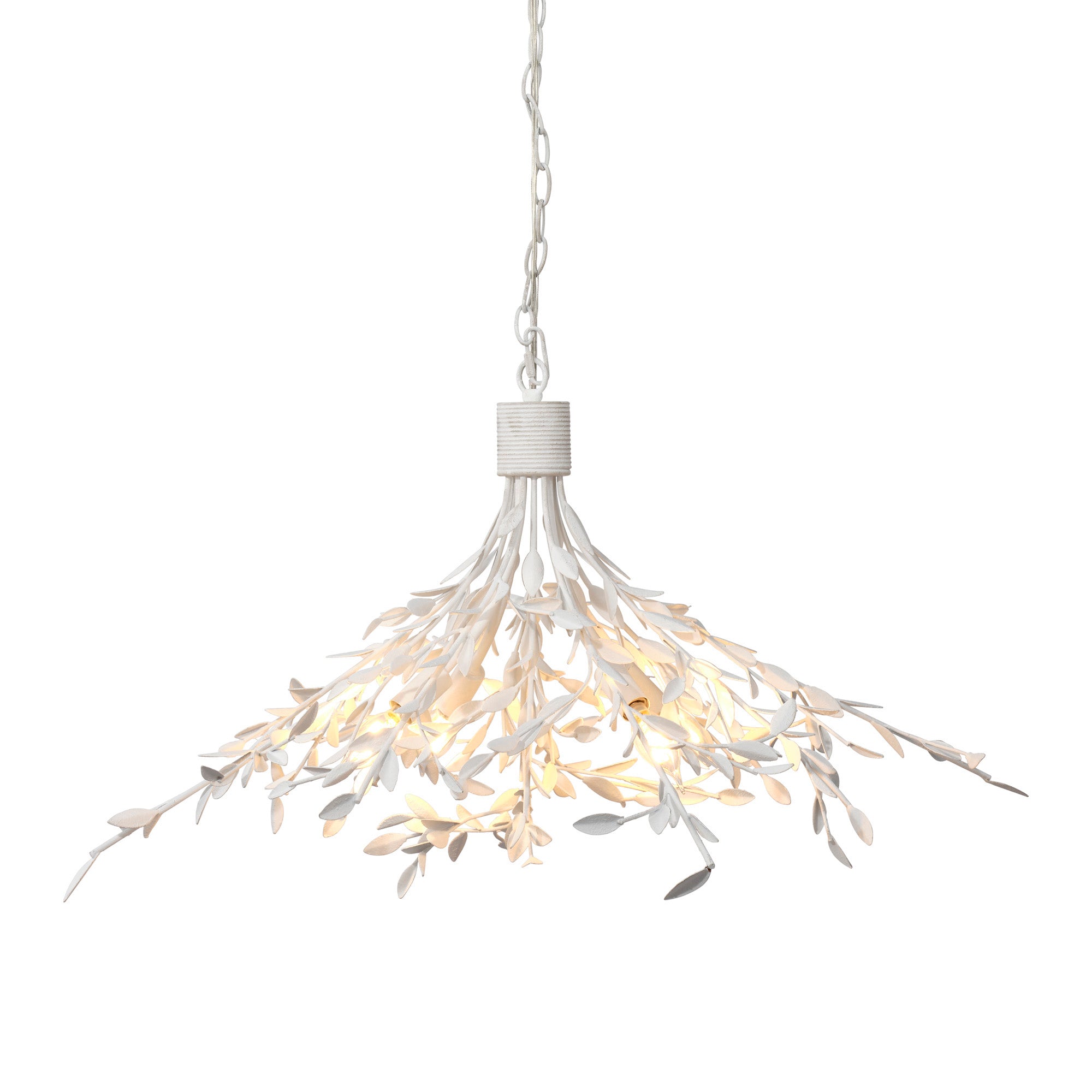 Arbor 4-Light Chandelier, Textured White Plaster