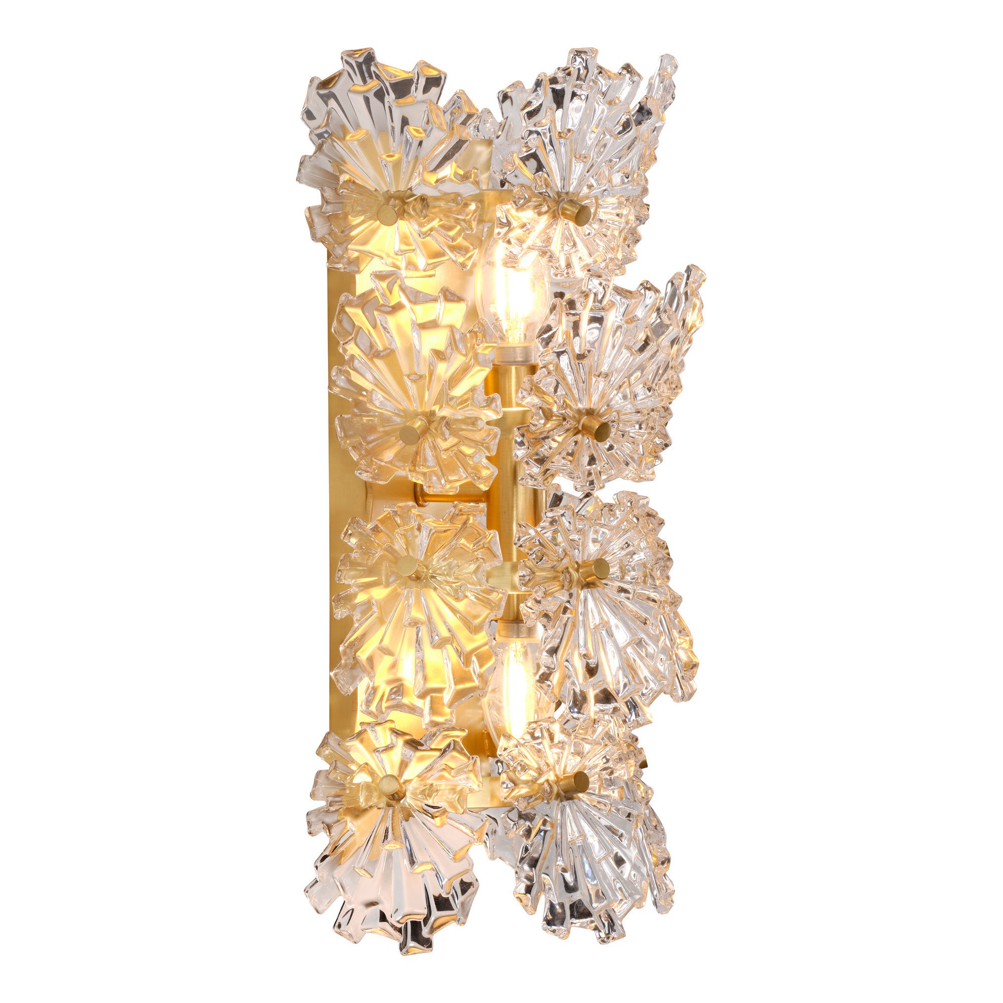 Orion 2-Light Wall Sconce, Clear Molded Glass