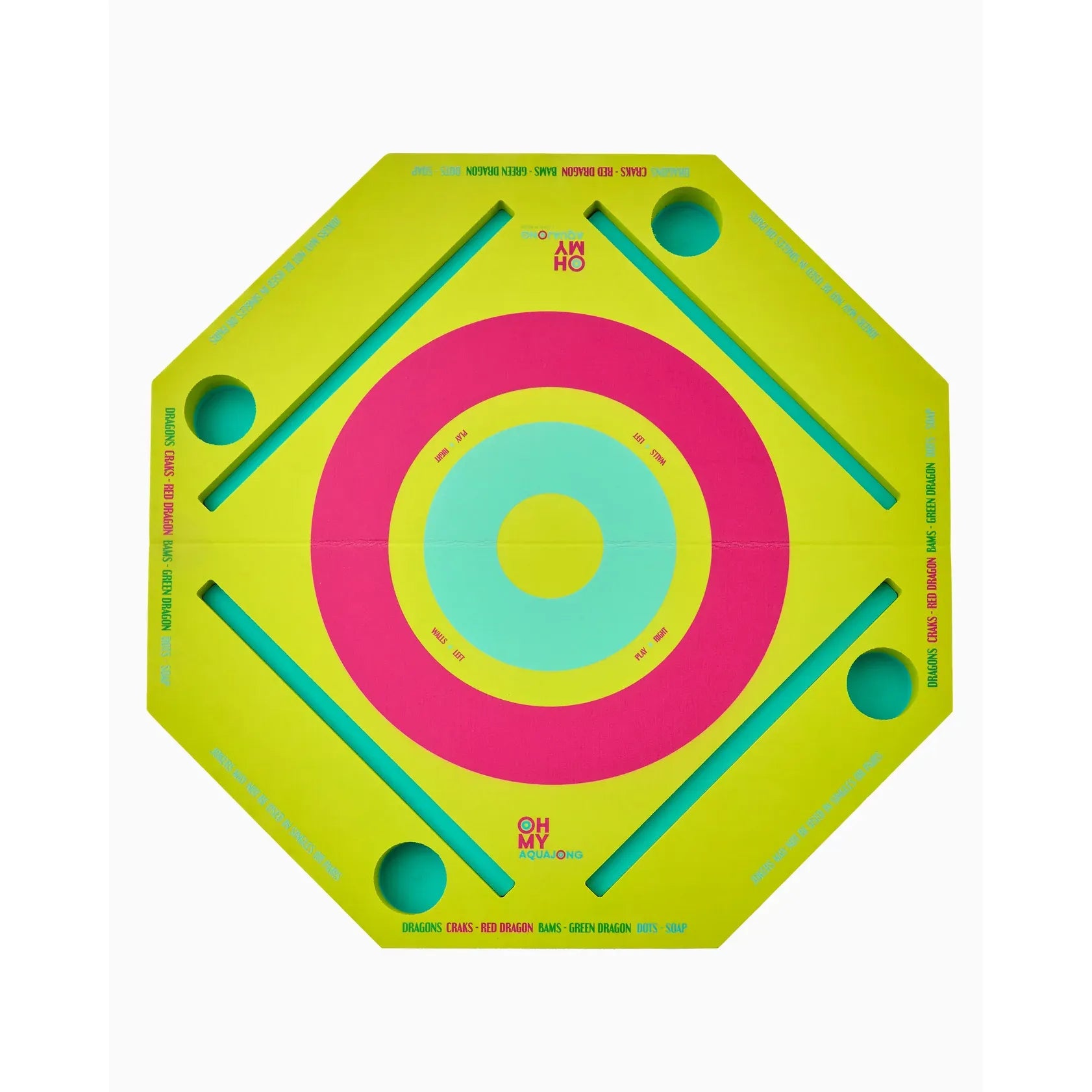 Green Aqua Jong Pool Mahjong Mat – 33" x 33" by Oh My Mahjong