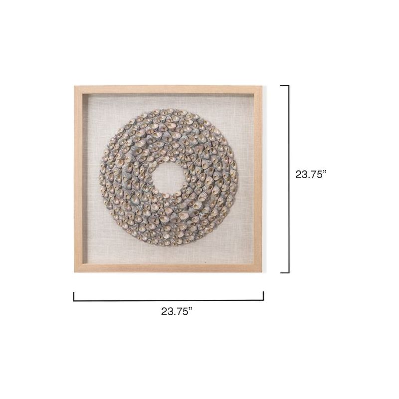 Bora Bora Framed Wall Art, Taupe Snail Shell by Jamie Young