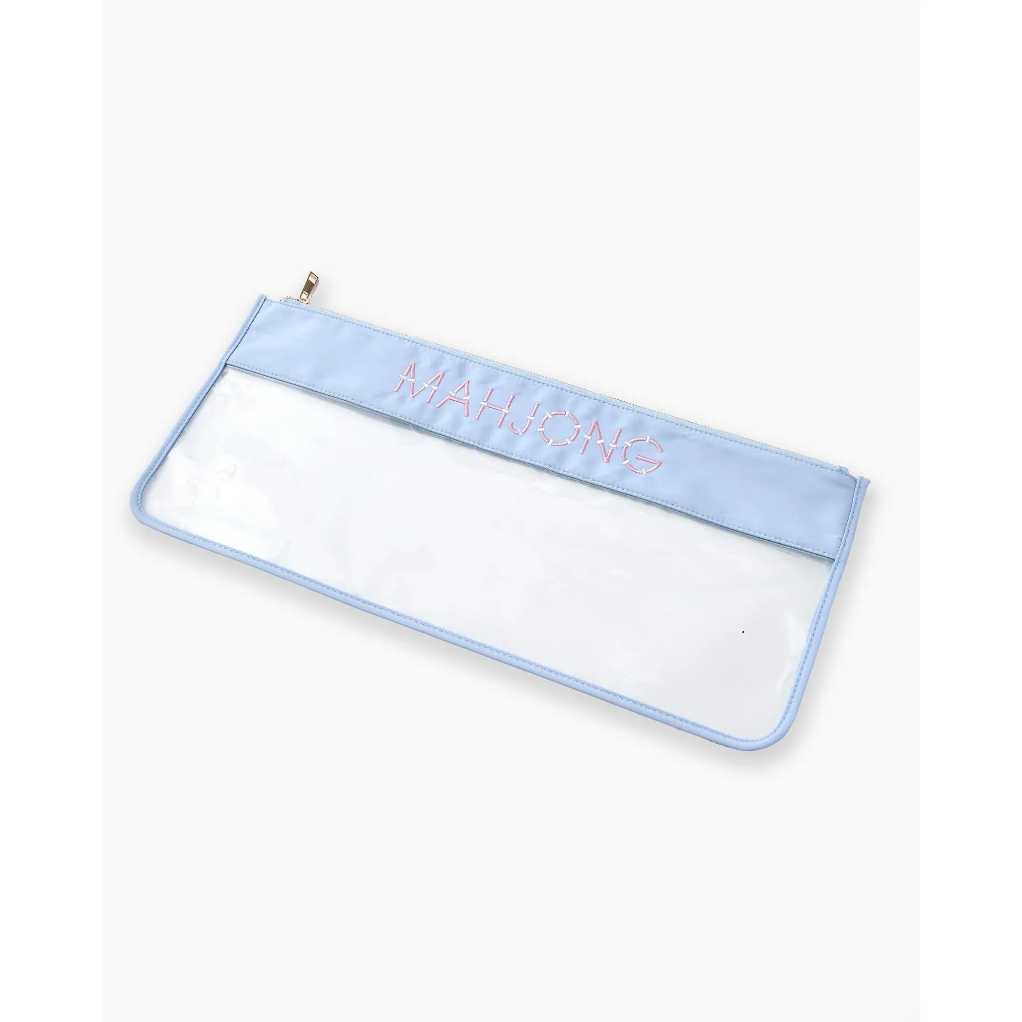 Light Blue Bamboo Mahjong Bag – Zippered | Oh My Mahjong by Oh My Mahjong