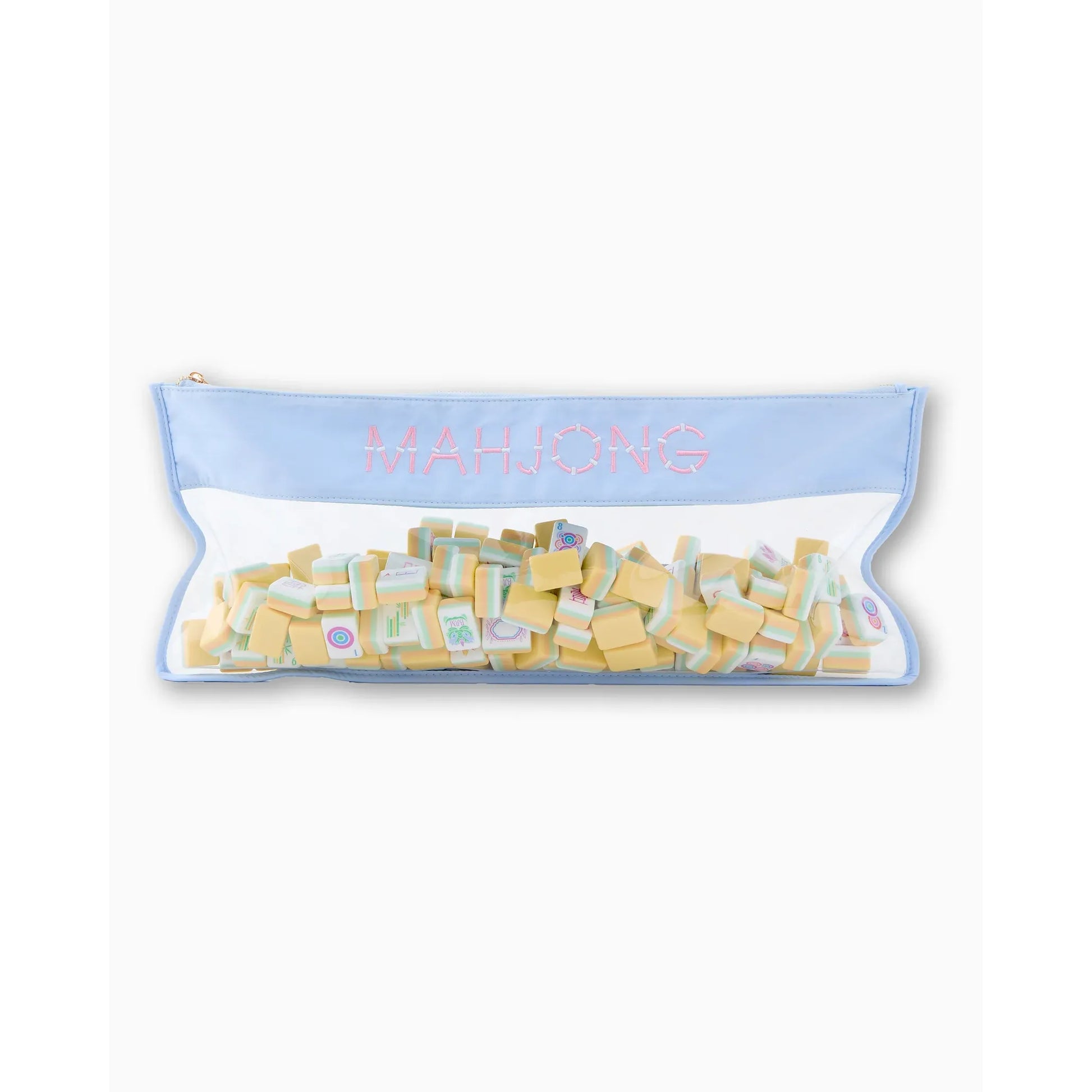 Light Blue Bamboo Mahjong Bag – Zippered | Oh My Mahjong by Oh My Mahjong