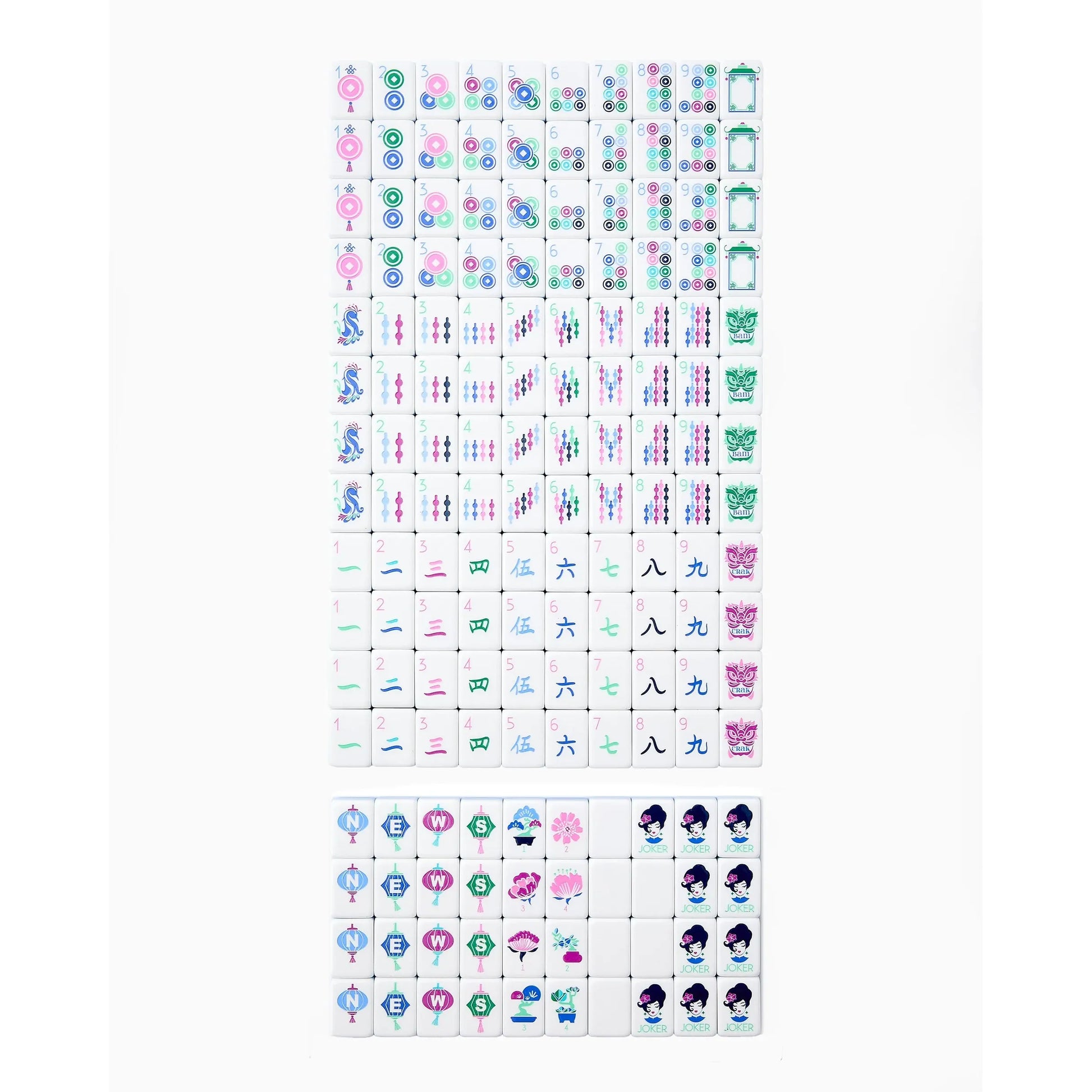 Lola Blue Ombre Mahjong Tiles – Shangri-La Collection by Oh My Mahjong