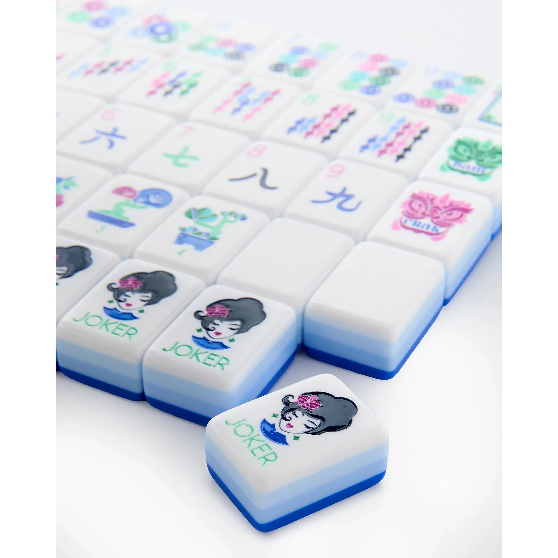 Lola Blue Ombre Mahjong Tiles – Shangri-La Collection by Oh My Mahjong