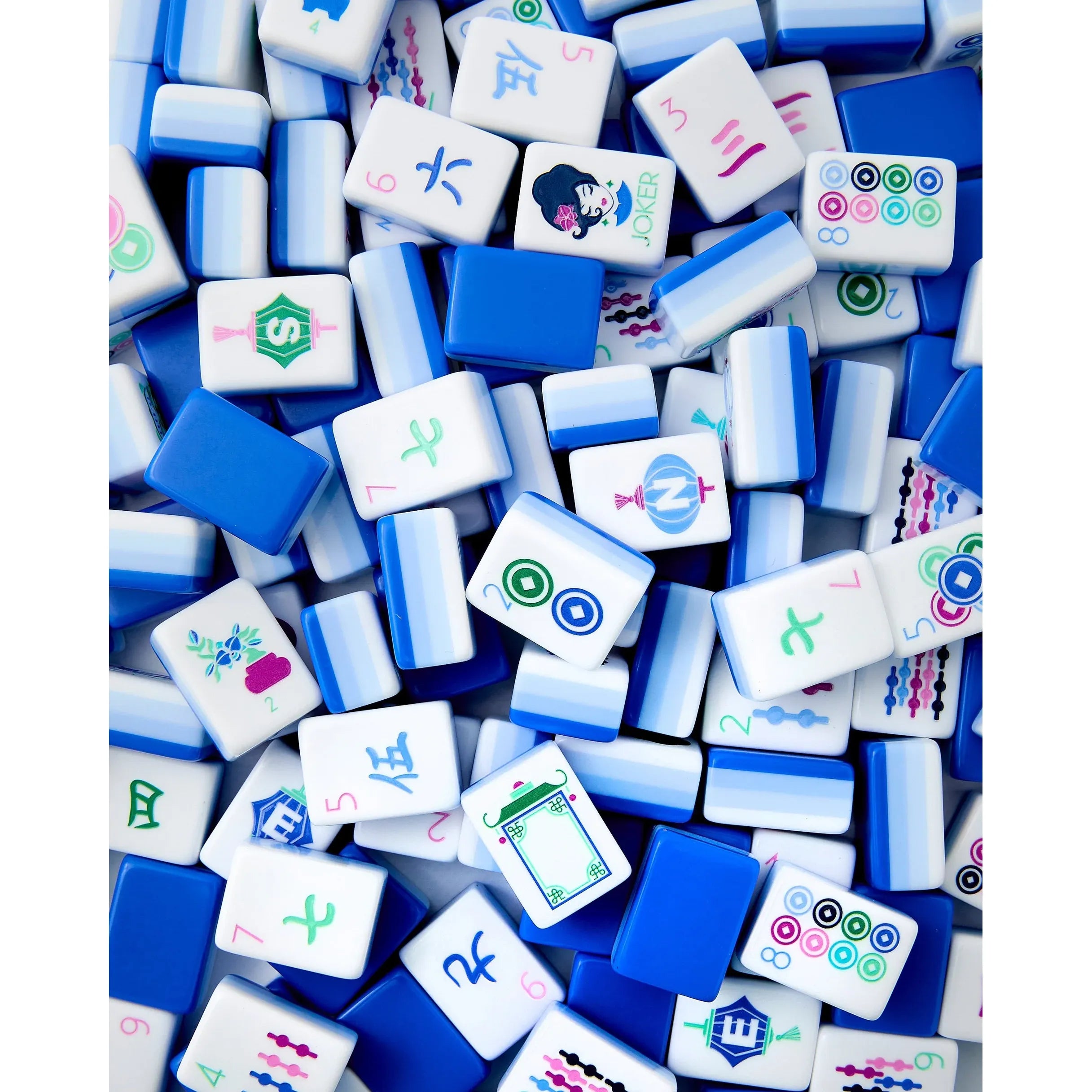 Lola Blue Ombre Mahjong Tiles – Shangri-La Collection by Oh My Mahjong