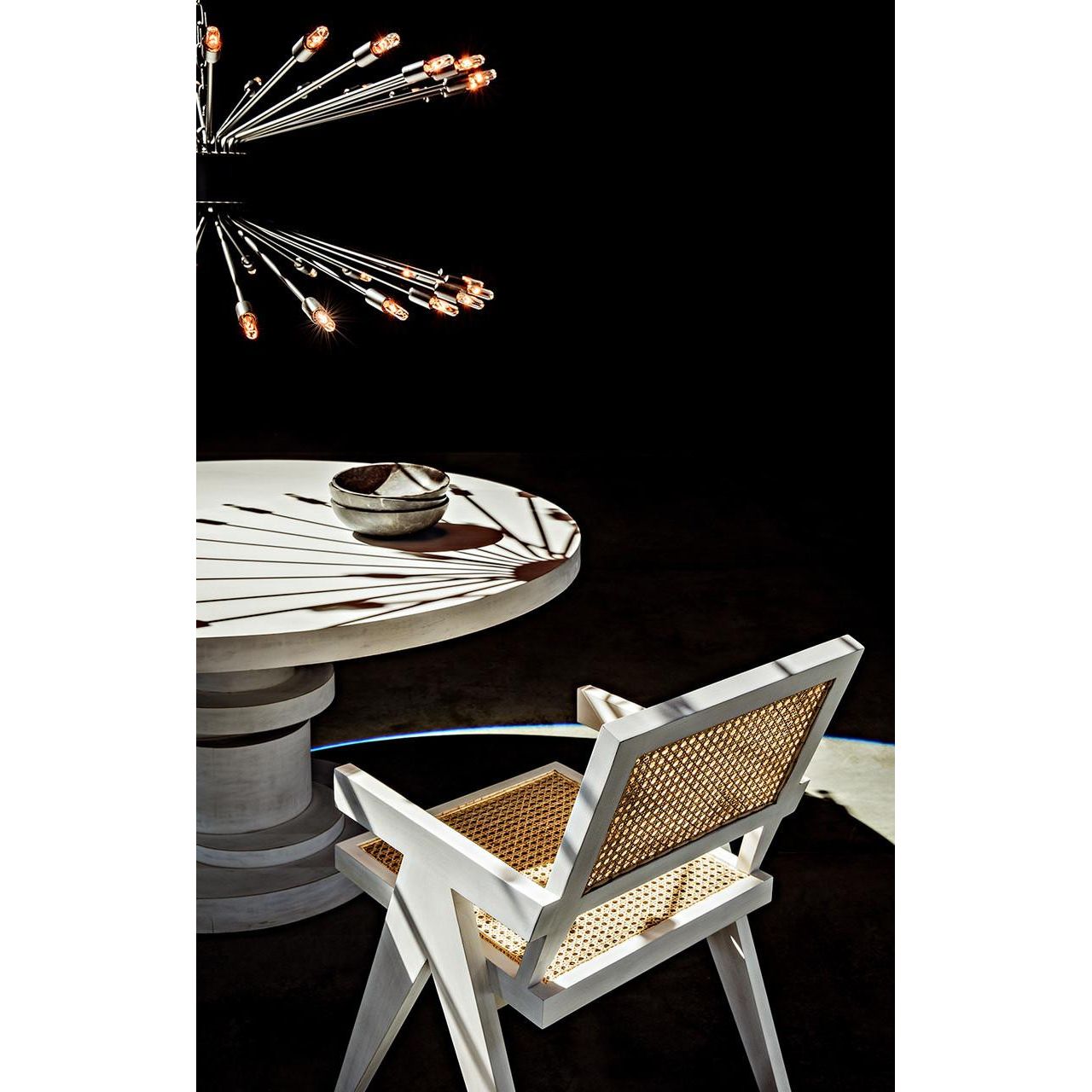 Jude Chair with Caning, White Wash by NOIR