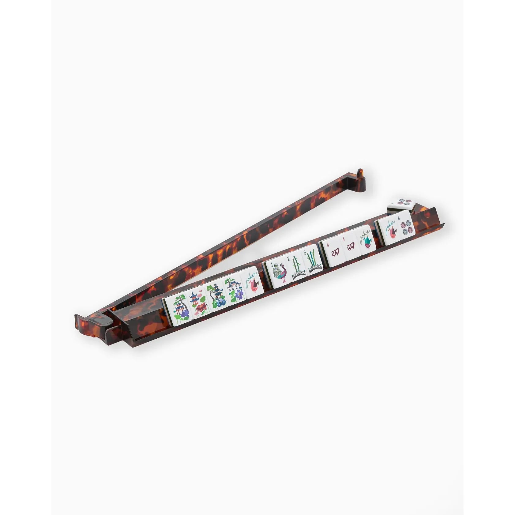 Tortoise Shell Mahjong Rack & Pusher Set by Oh My Mahjong