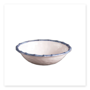 VIDA Bamboo Large Salad Bowl – White & Blue | Beatriz Ball by Beatriz Ball