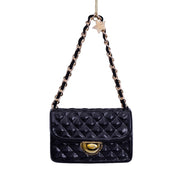 Ornament glass black fashion bag H2.25"