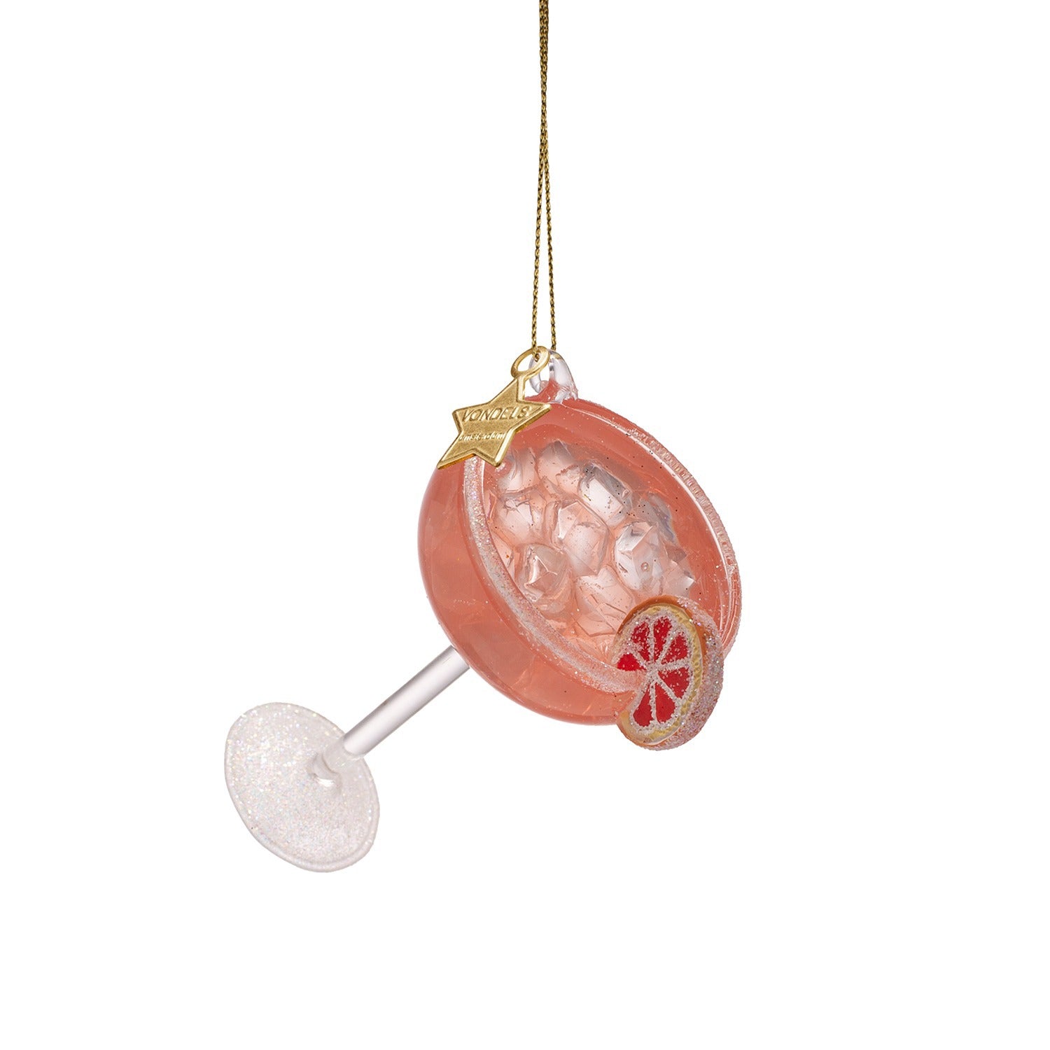 Ornament glass Paloma cocktail H4"
