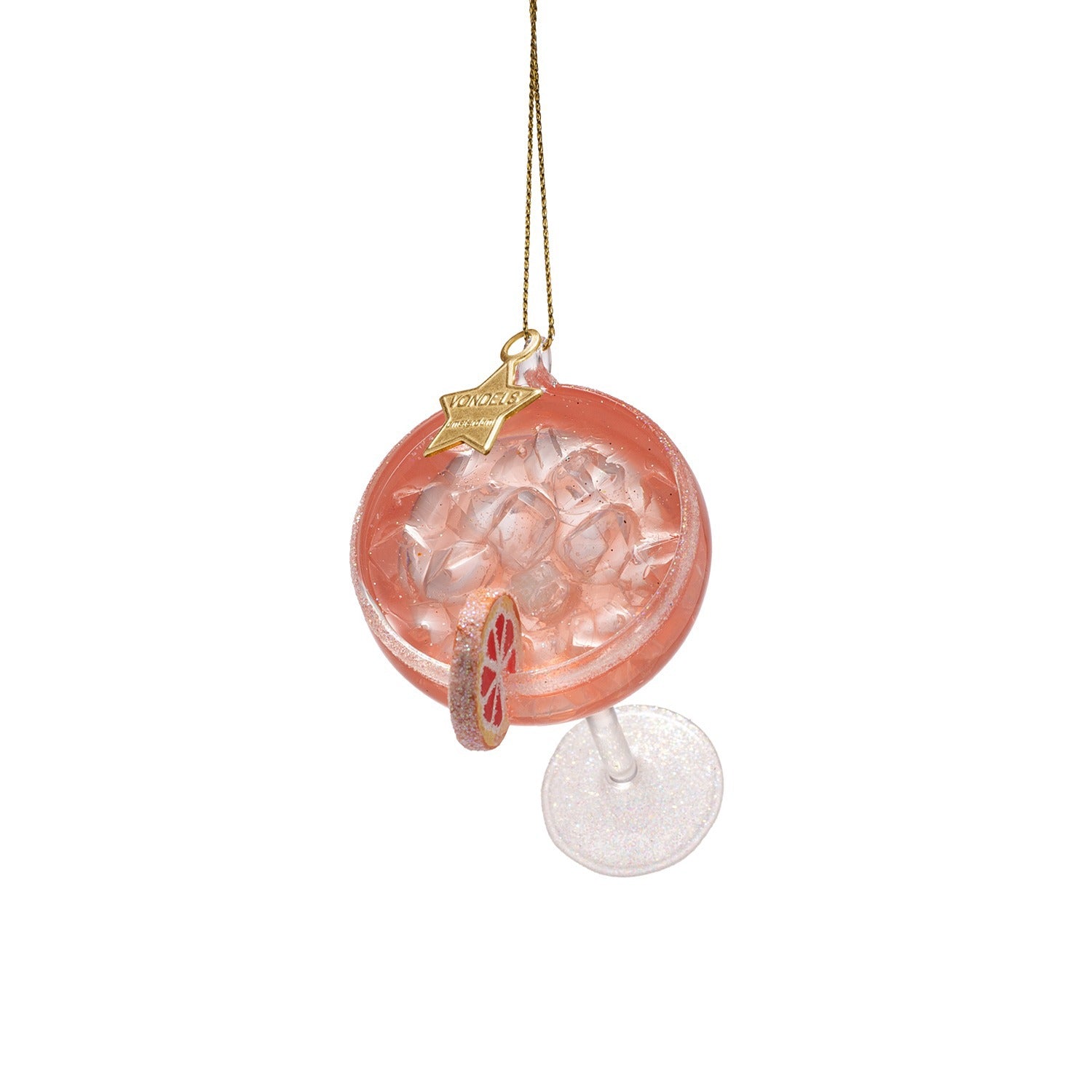 Ornament glass Paloma cocktail H4"