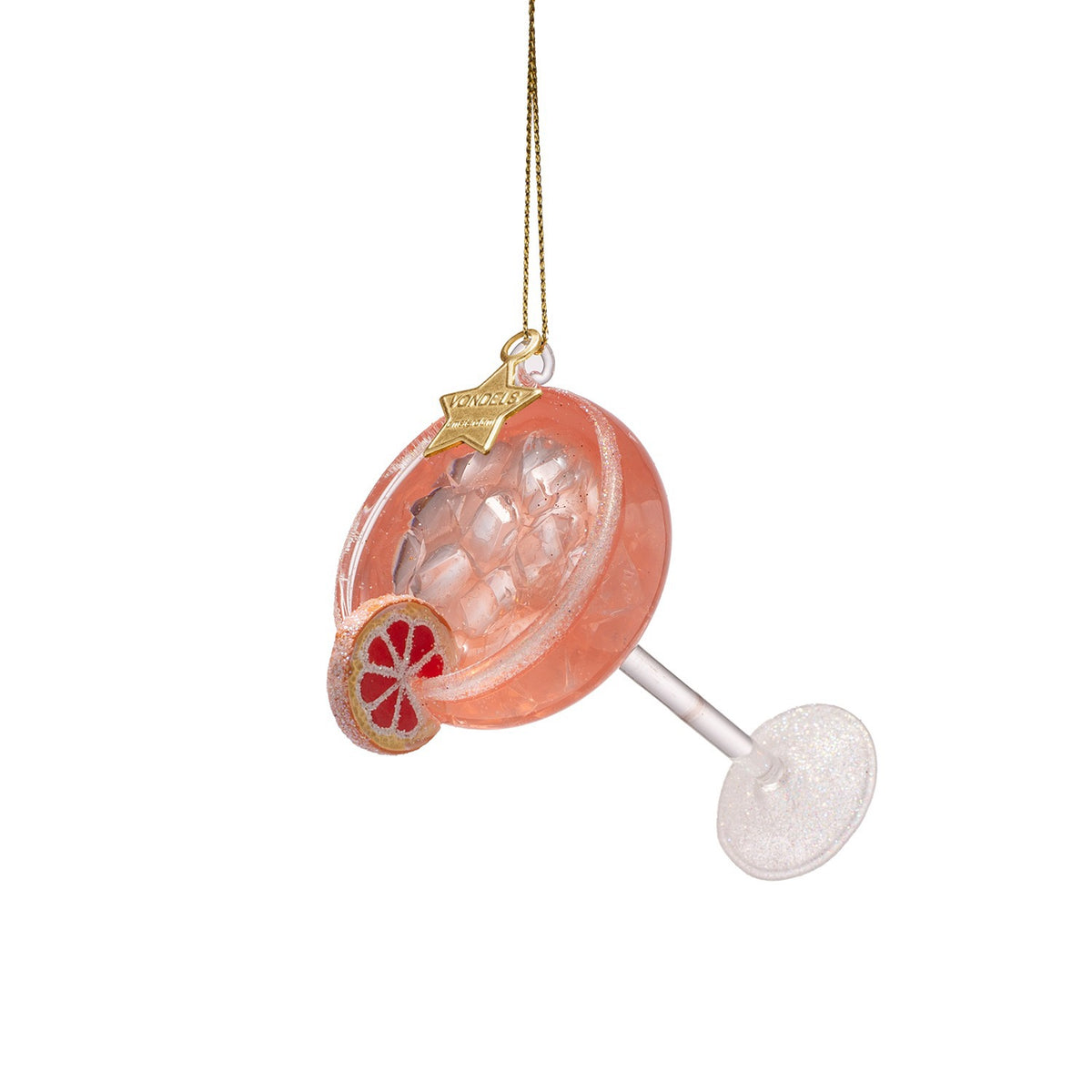 Ornament glass Paloma cocktail H4"