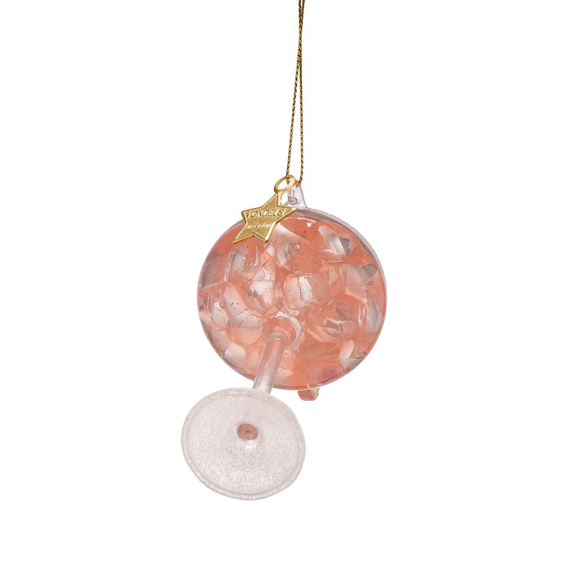 Ornament glass Paloma cocktail H4"