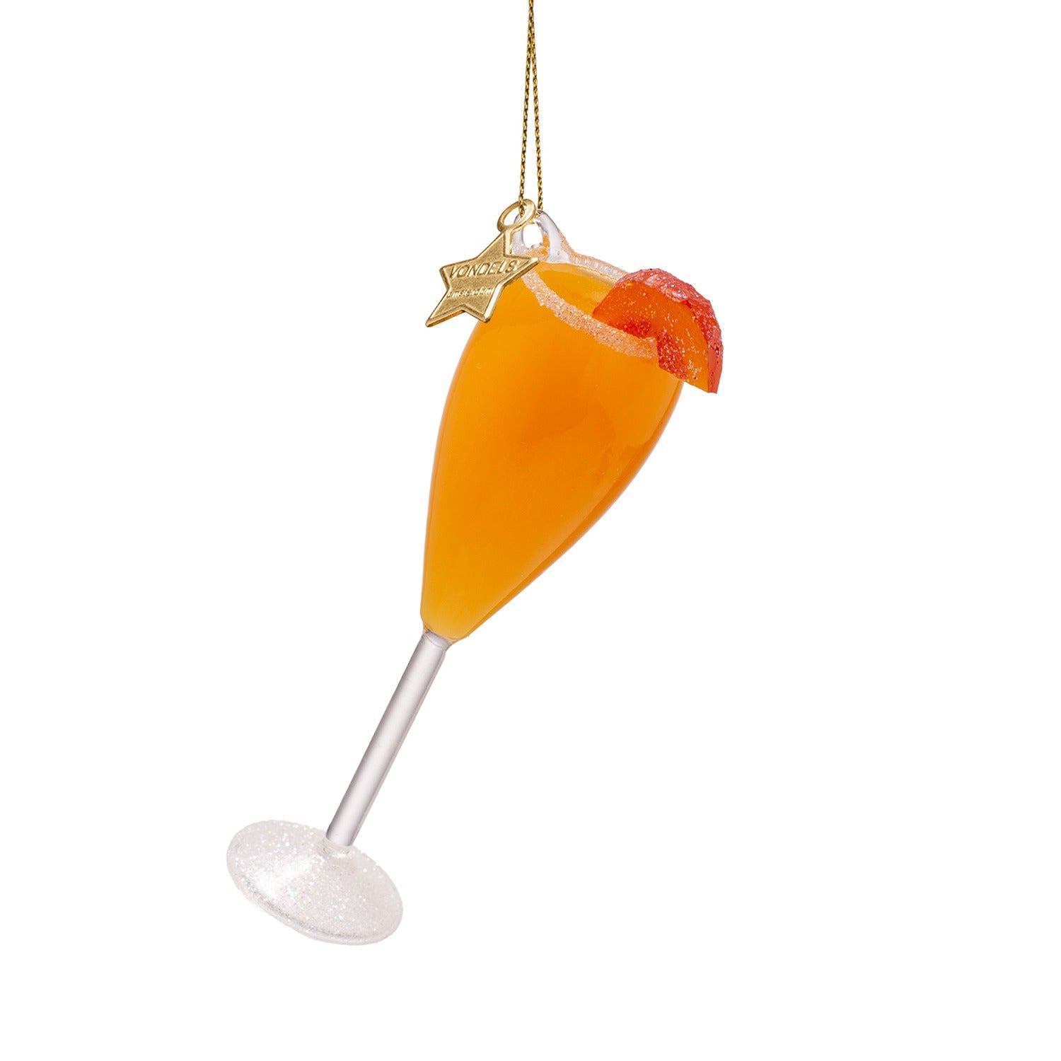 Ornament glass Bellini cocktail H4.75"